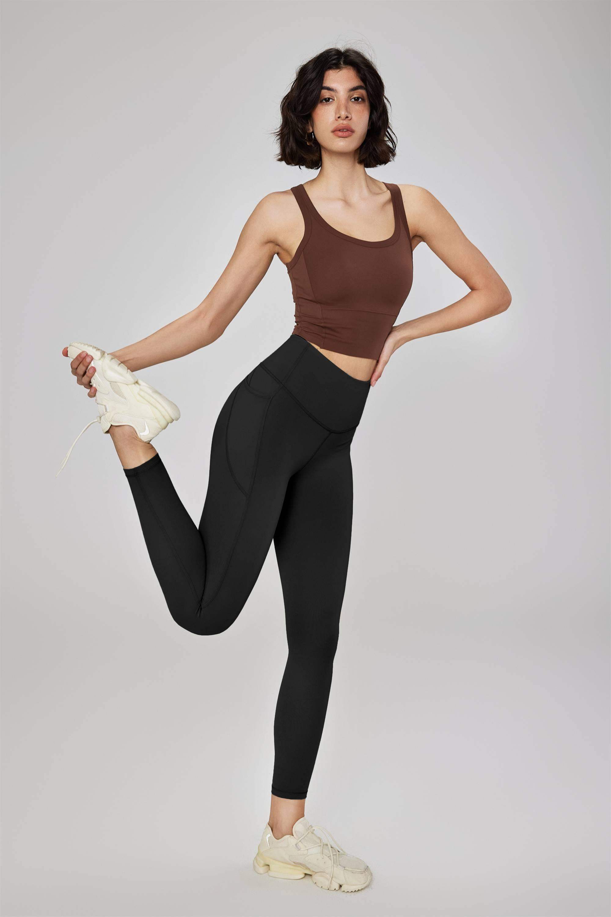 Nahtlose Yogahose mit hoher Taille