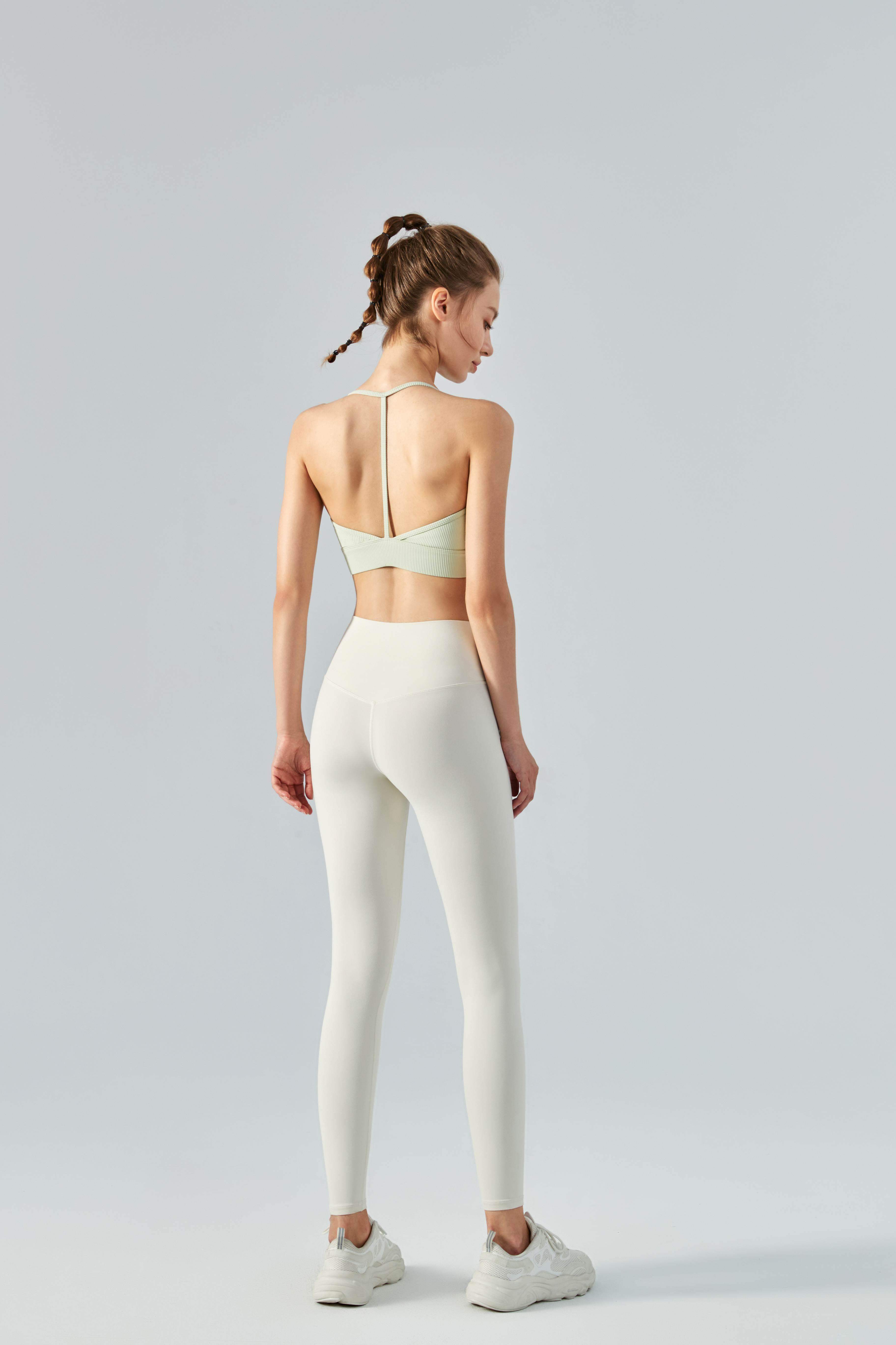 Gerippter Neckholder-Sport-BH