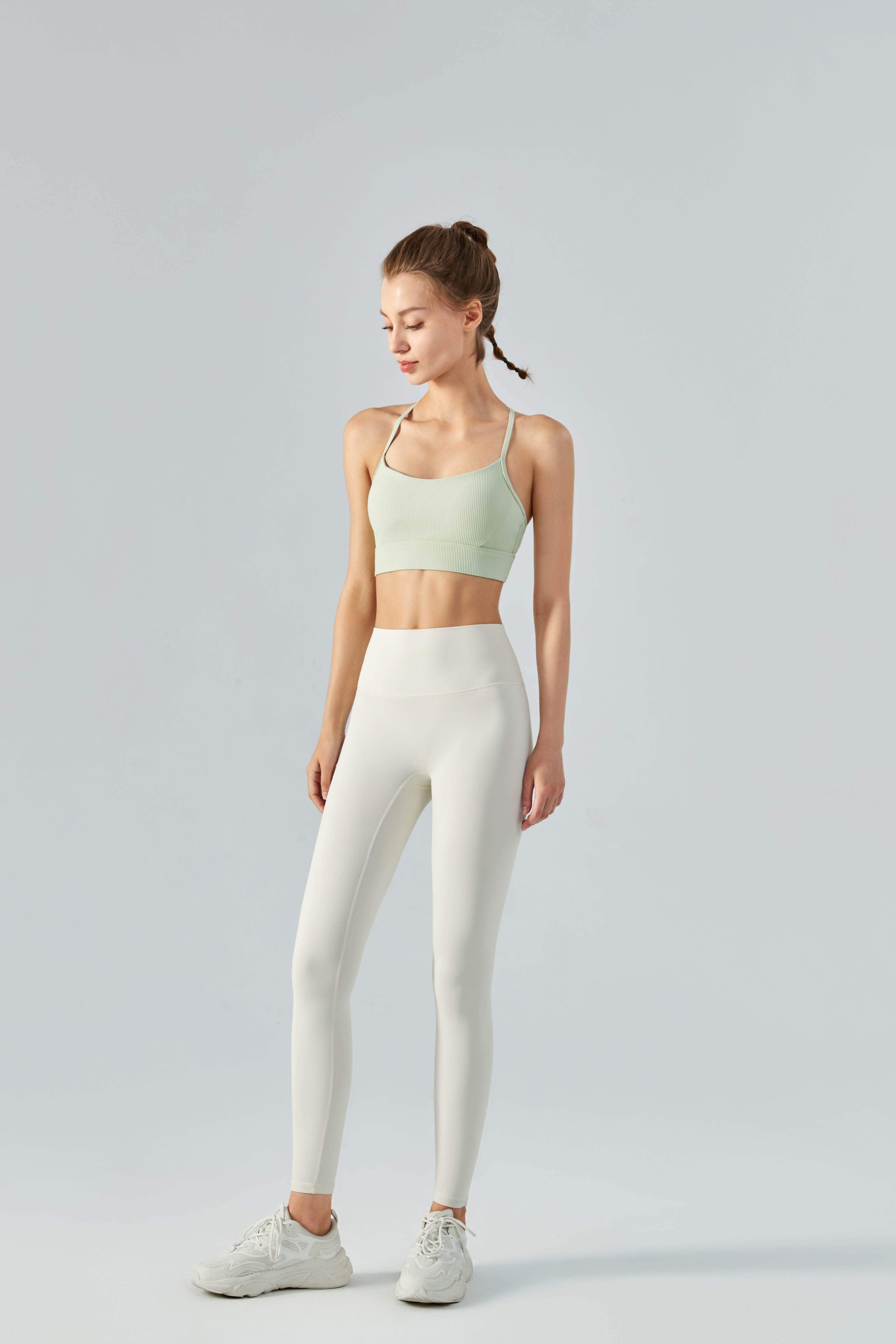 Gerippter Neckholder-Sport-BH