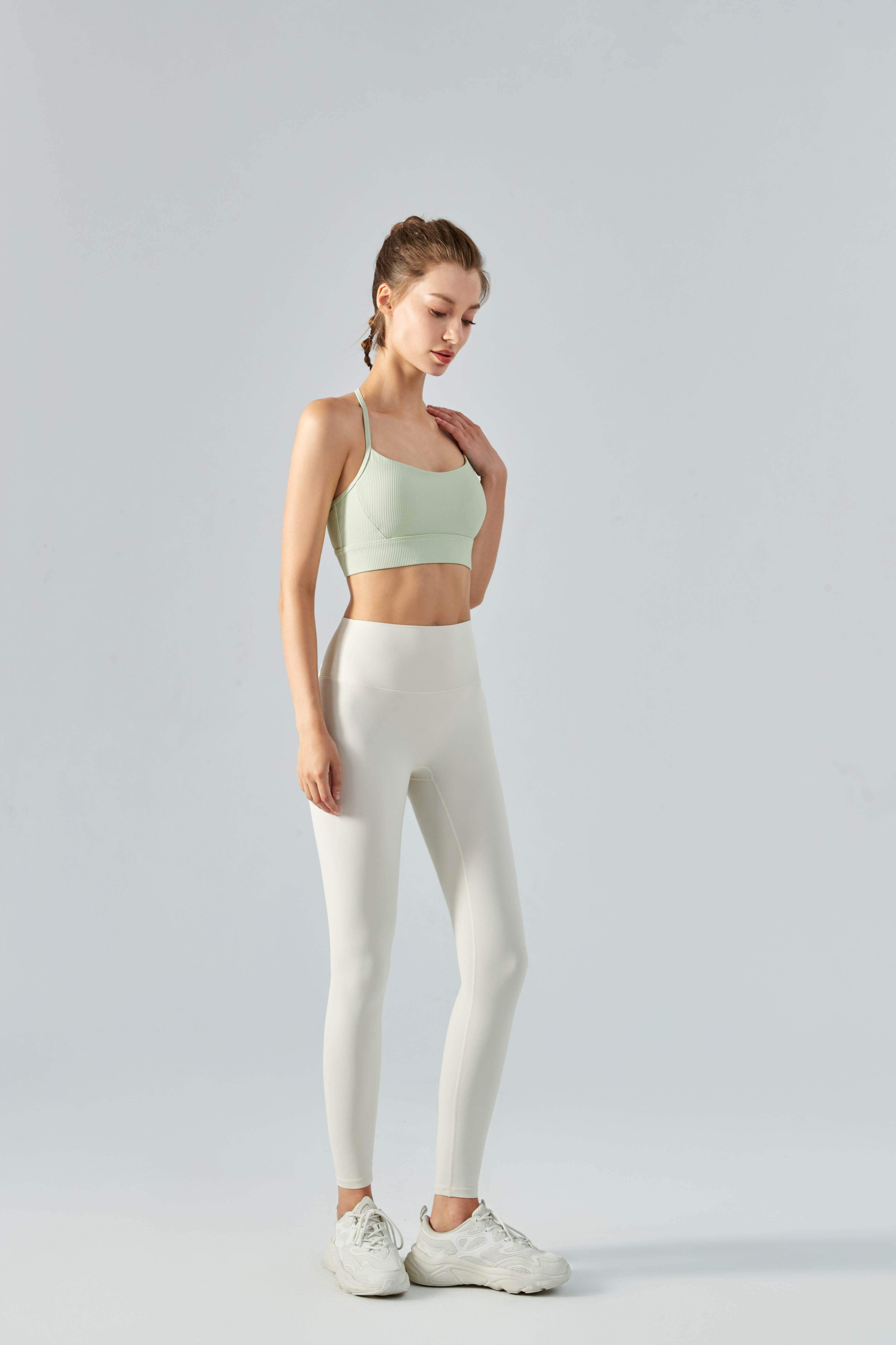 Gerippter Neckholder-Sport-BH