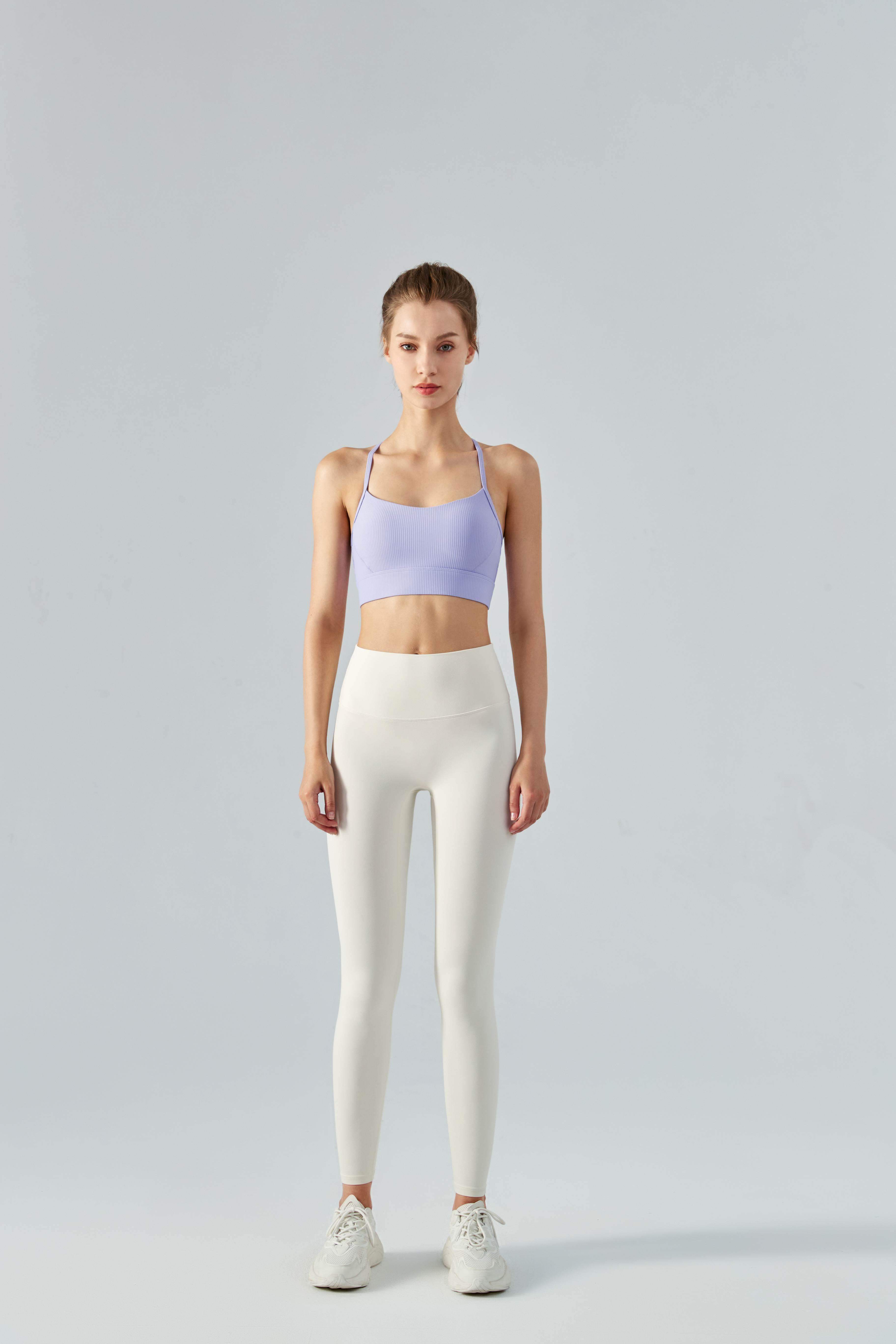 Gerippter Neckholder-Sport-BH