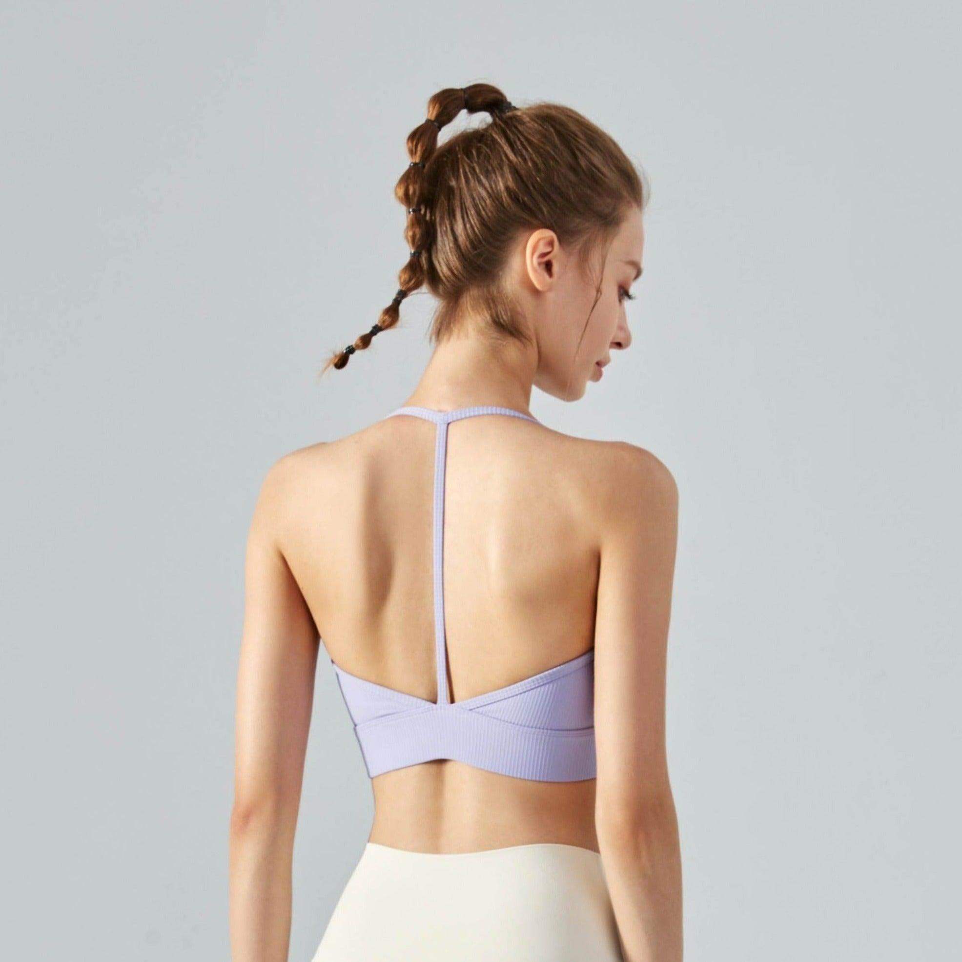 Gerippter Neckholder-Sport-BH