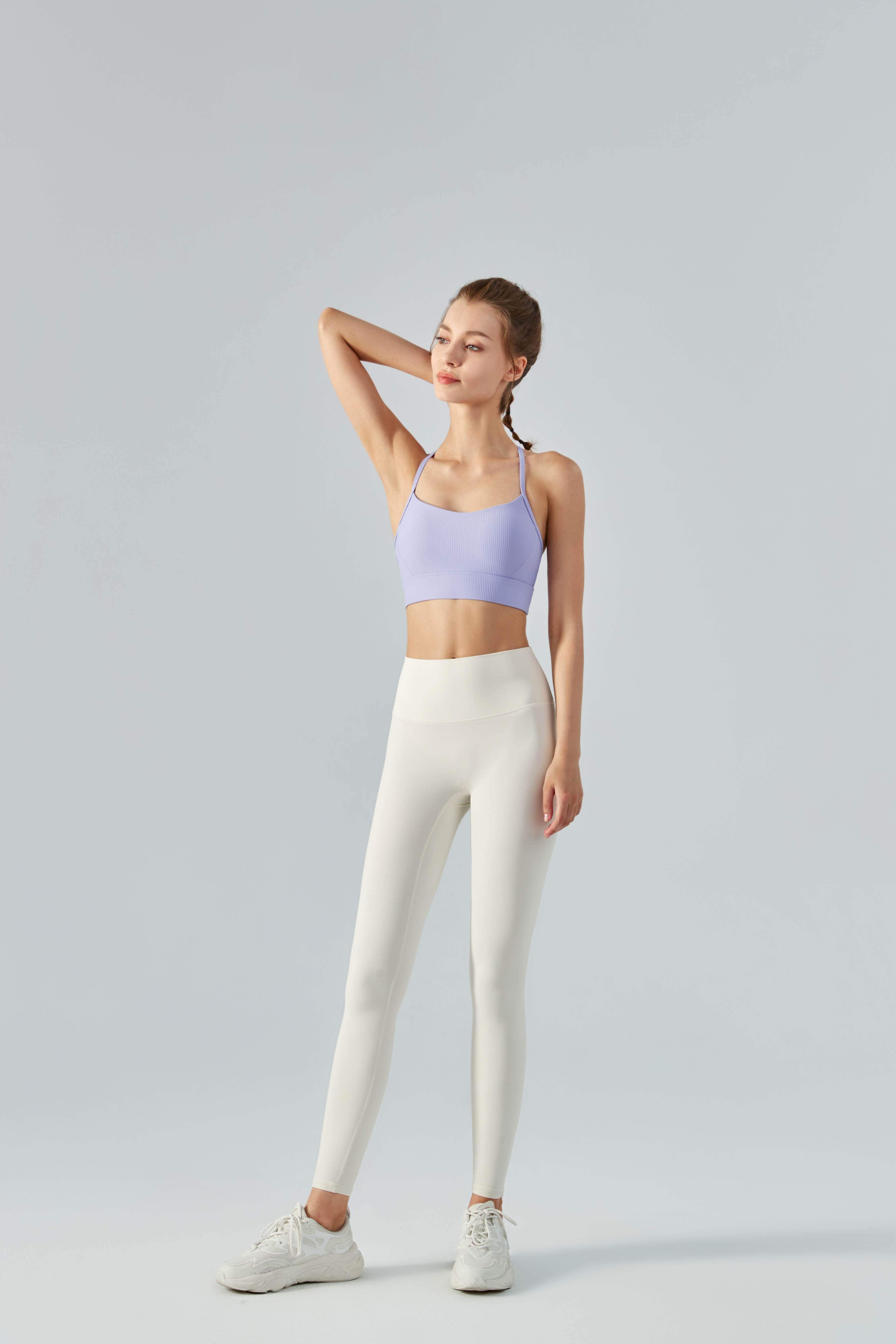 Gerippter Neckholder-Sport-BH