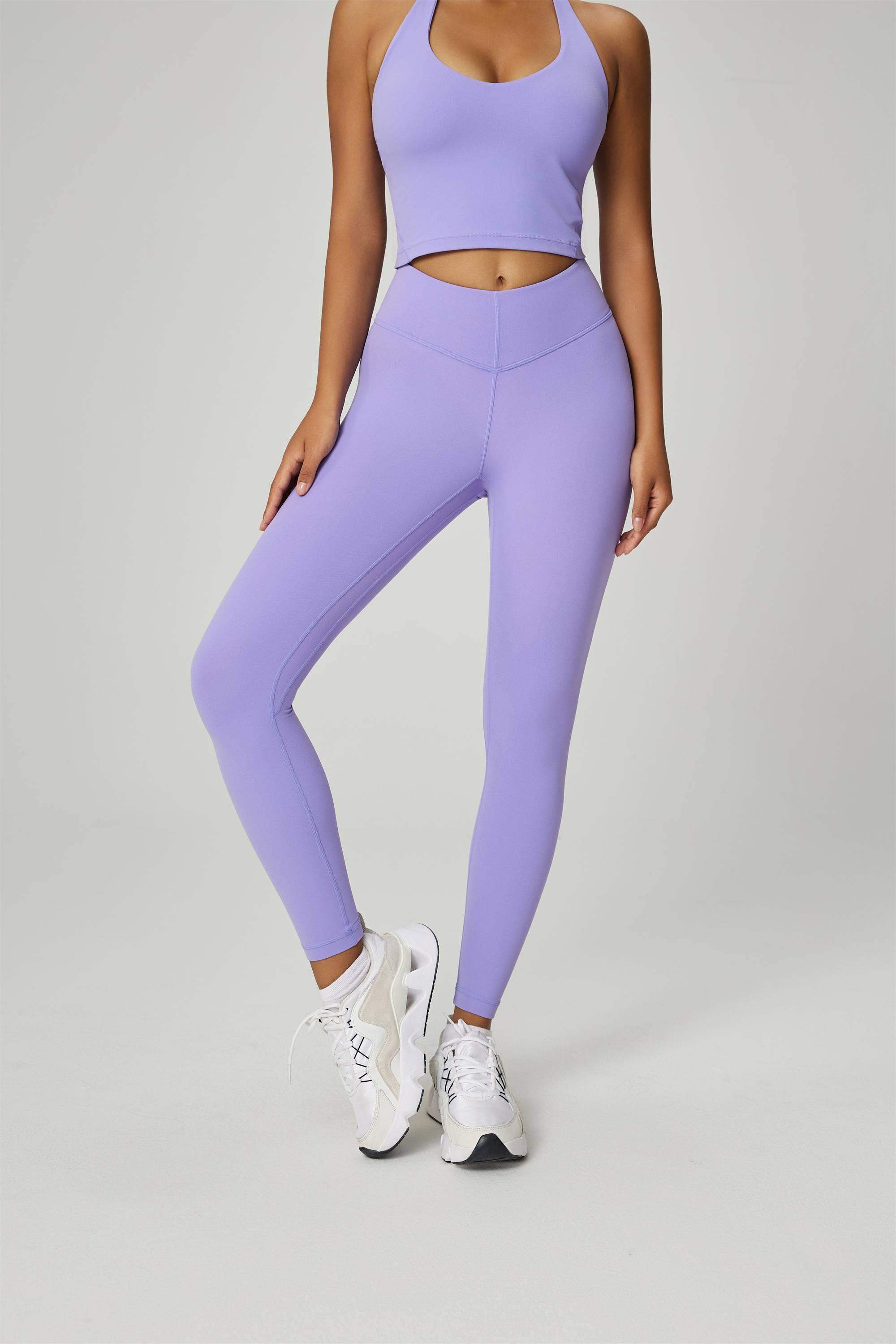 Schweißableitende, atmungsaktive Fitness-Leggings mit hoher Taille