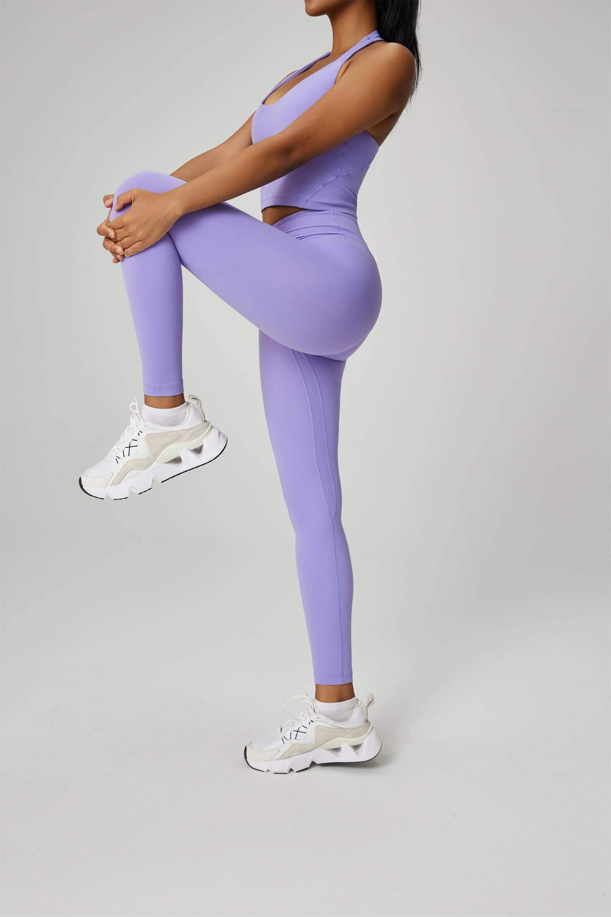 Schweißableitende, atmungsaktive Fitness-Leggings mit hoher Taille