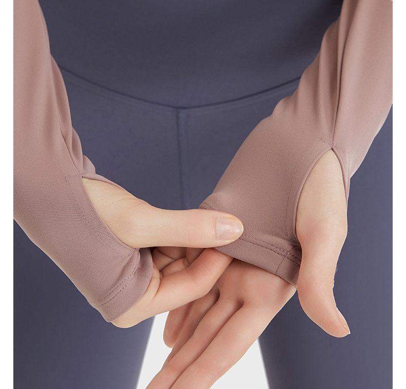 Neckholder-Yoga-Langarmshirt