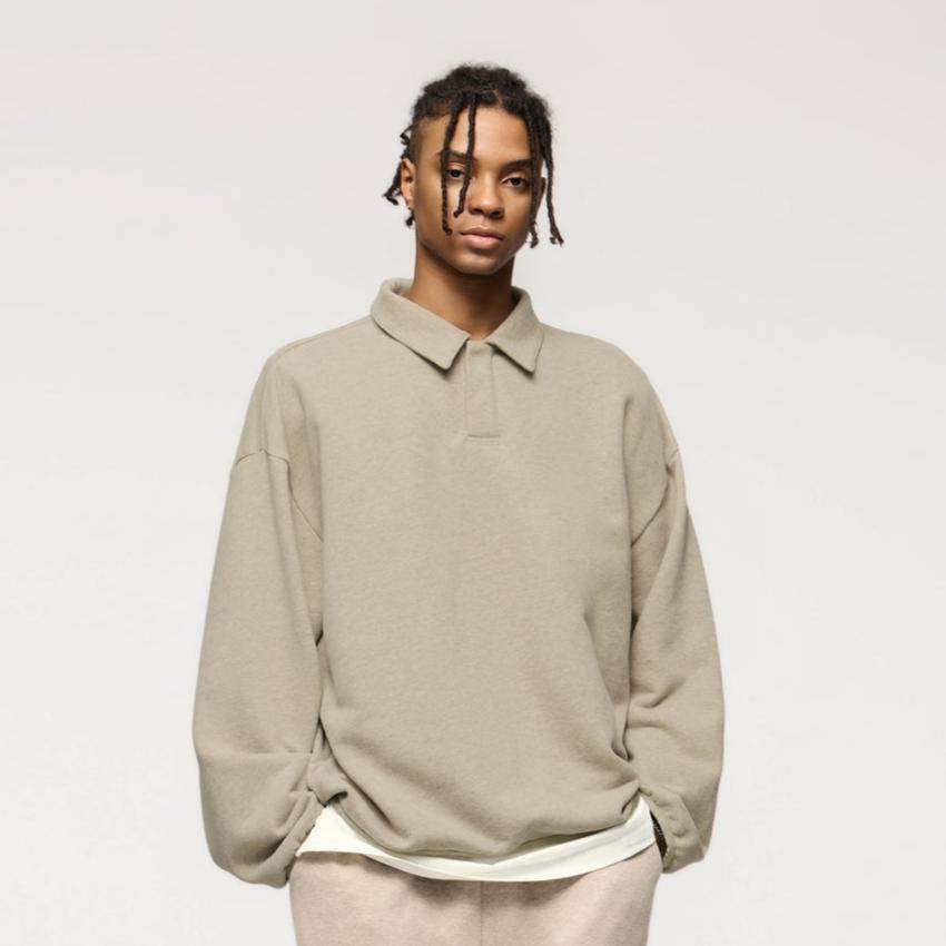 Fleecepullover mit Kragen