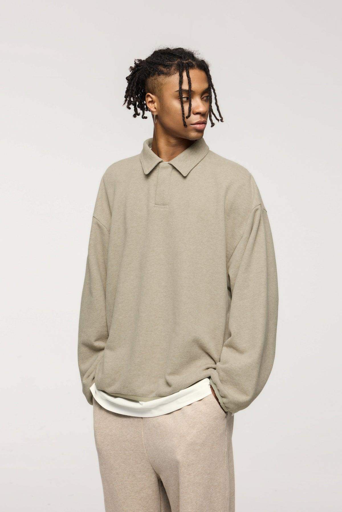 Fleecepullover mit Kragen