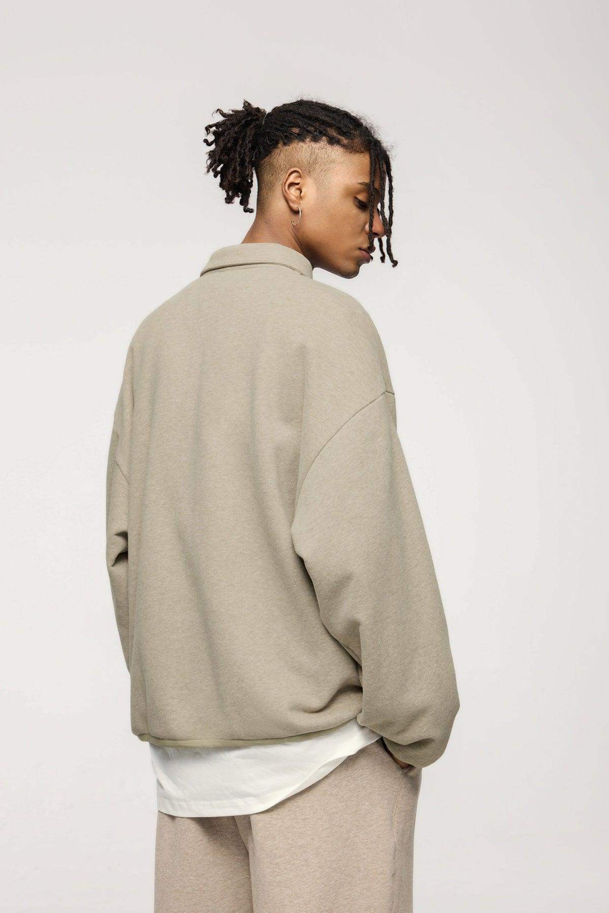 Fleecepullover mit Kragen