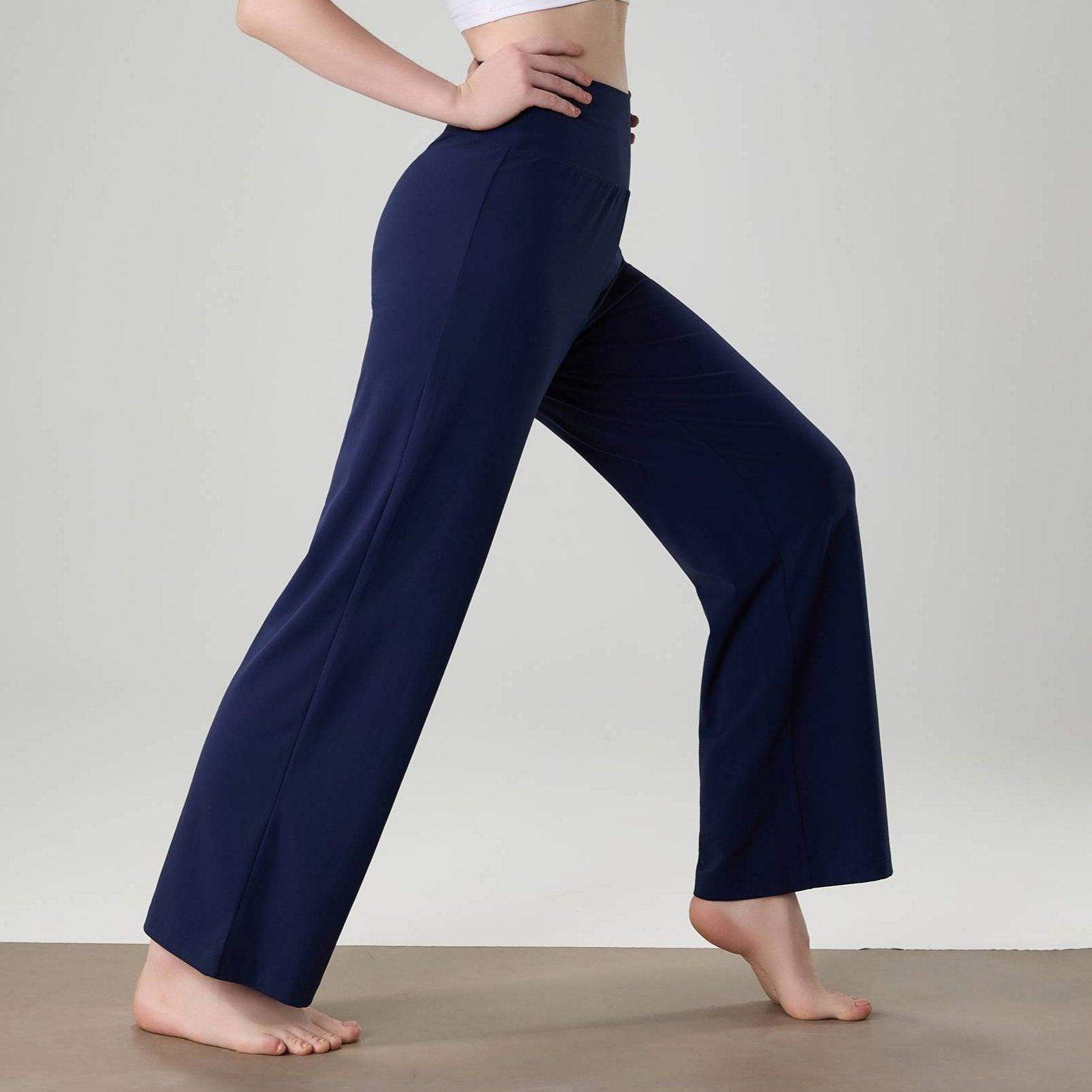 Yogahose mit hoher Taille und weitem Bein