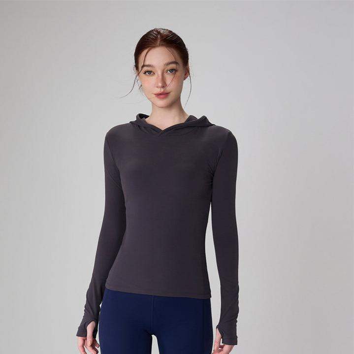 Schnelltrocknender Slim-Fit-Hoodie für Damen zum Laufen und Trainieren