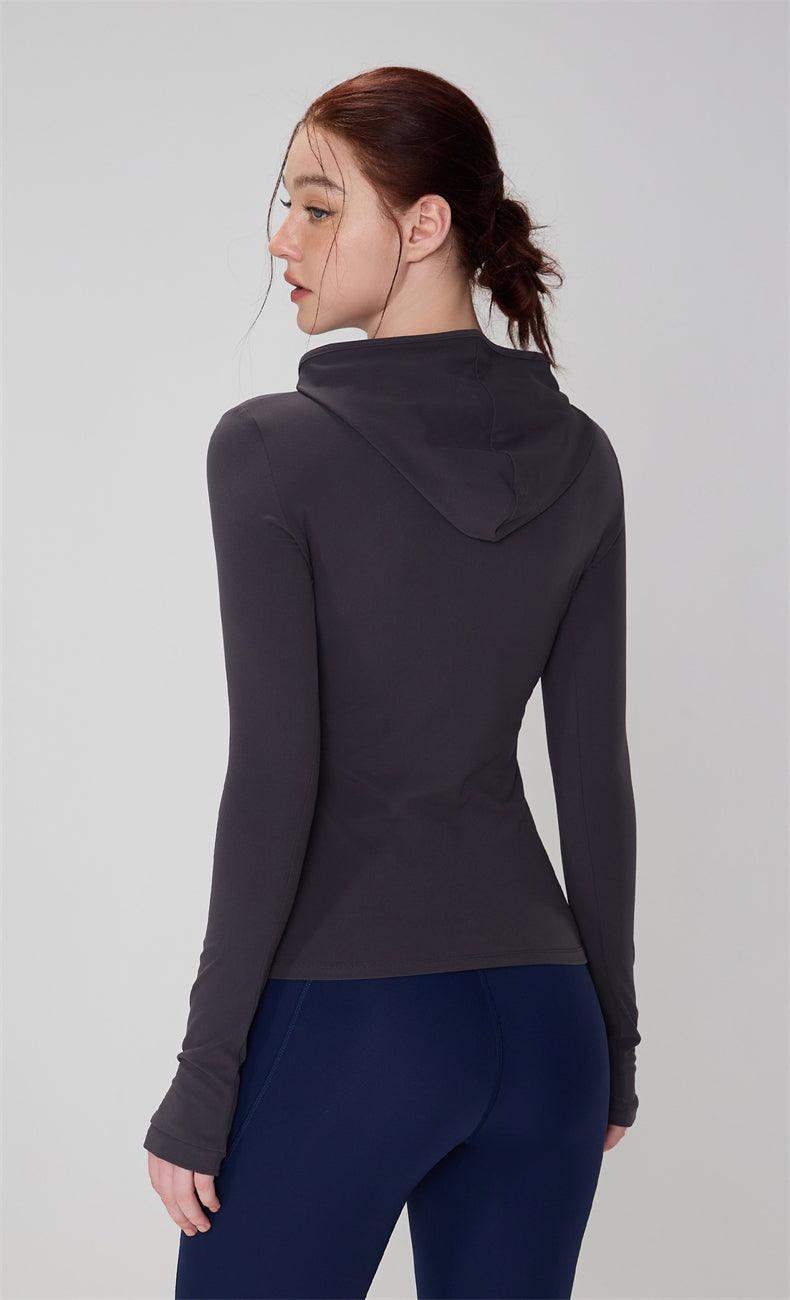 Schnelltrocknender Slim-Fit-Hoodie für Damen zum Laufen und Trainieren