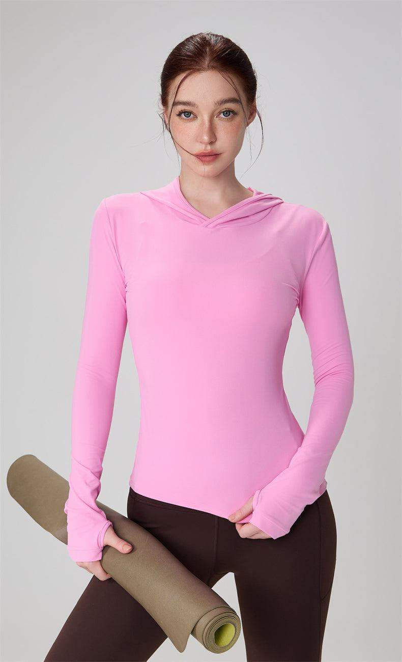 Schnelltrocknender Slim-Fit-Hoodie für Damen zum Laufen und Trainieren