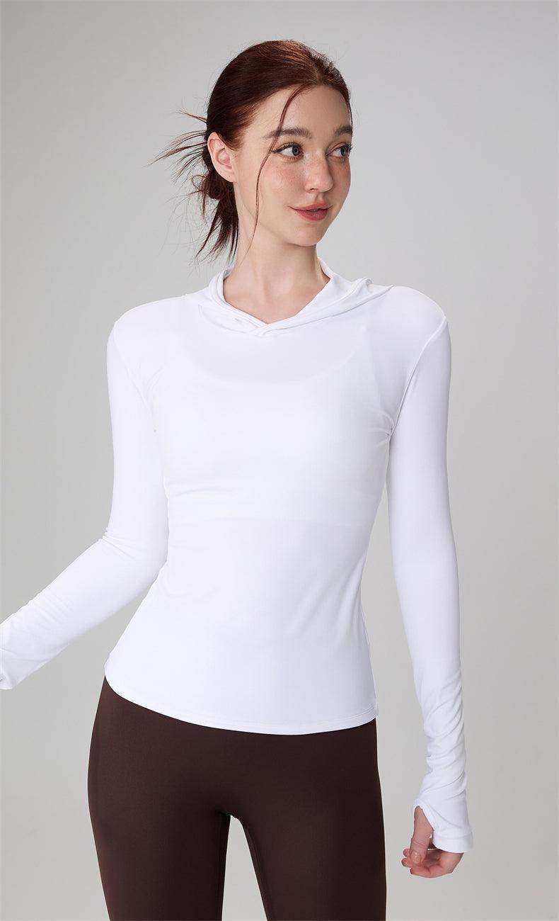 Schnelltrocknender Slim-Fit-Hoodie für Damen zum Laufen und Trainieren