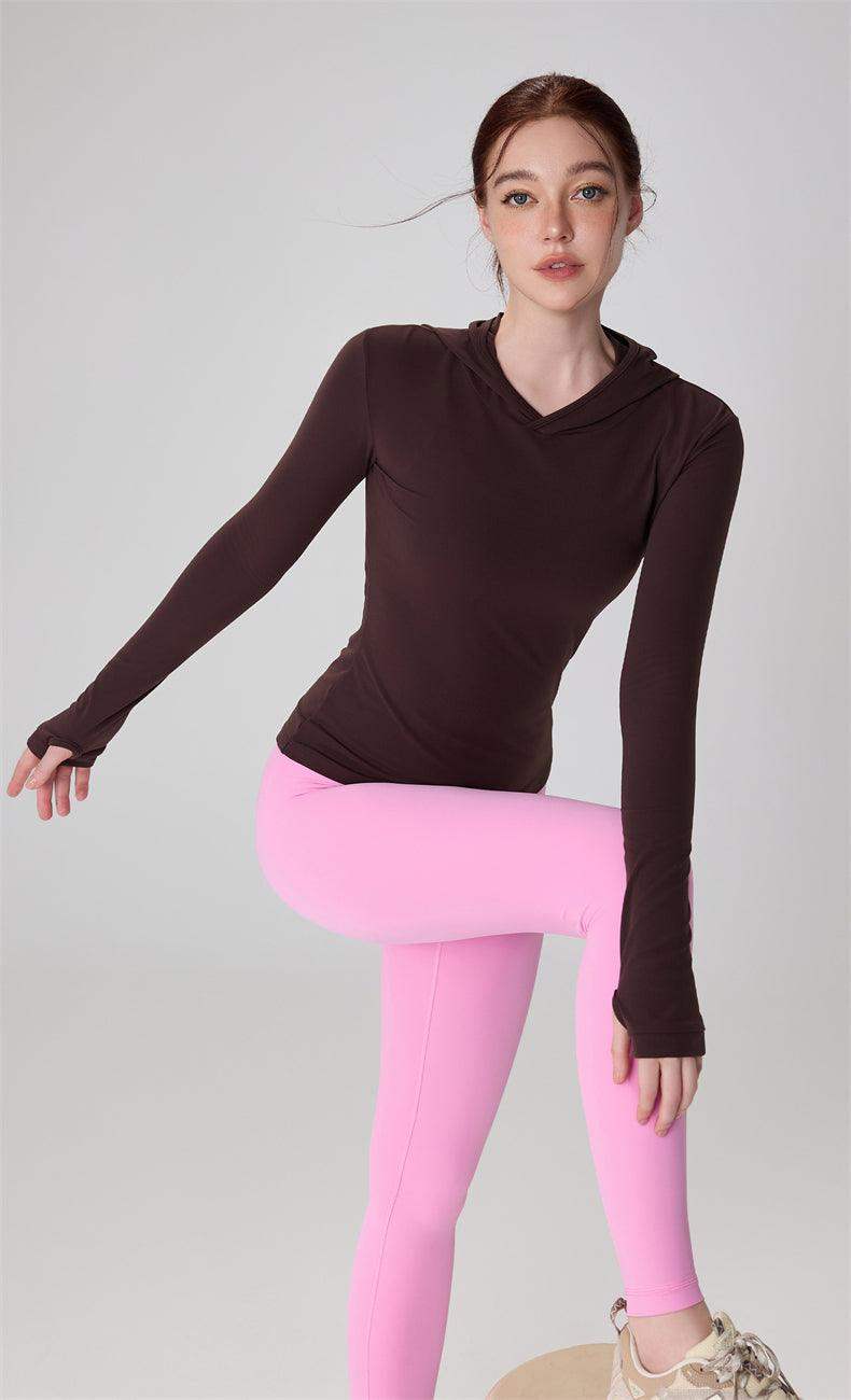 Schnelltrocknender Slim-Fit-Hoodie für Damen zum Laufen und Trainieren