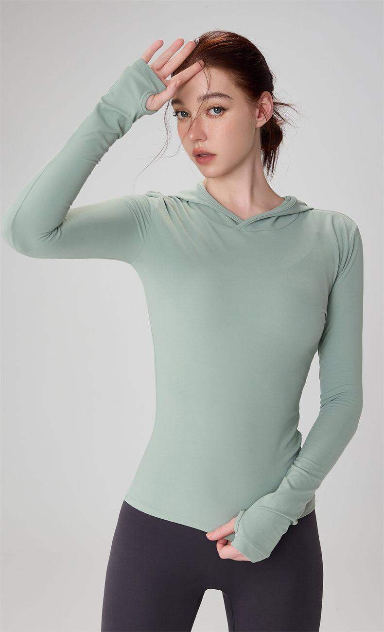 Schnelltrocknender Slim-Fit-Hoodie für Damen zum Laufen und Trainieren