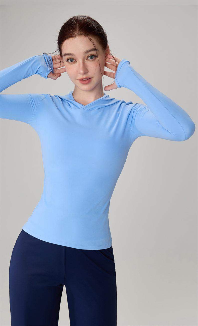 Schnelltrocknender Slim-Fit-Hoodie für Damen zum Laufen und Trainieren