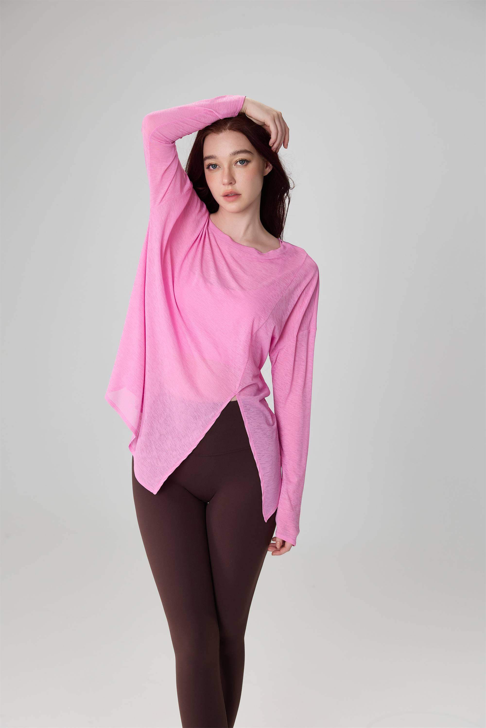 Atmungsaktives Sporttop aus Flammgarn mit lockerer Passform