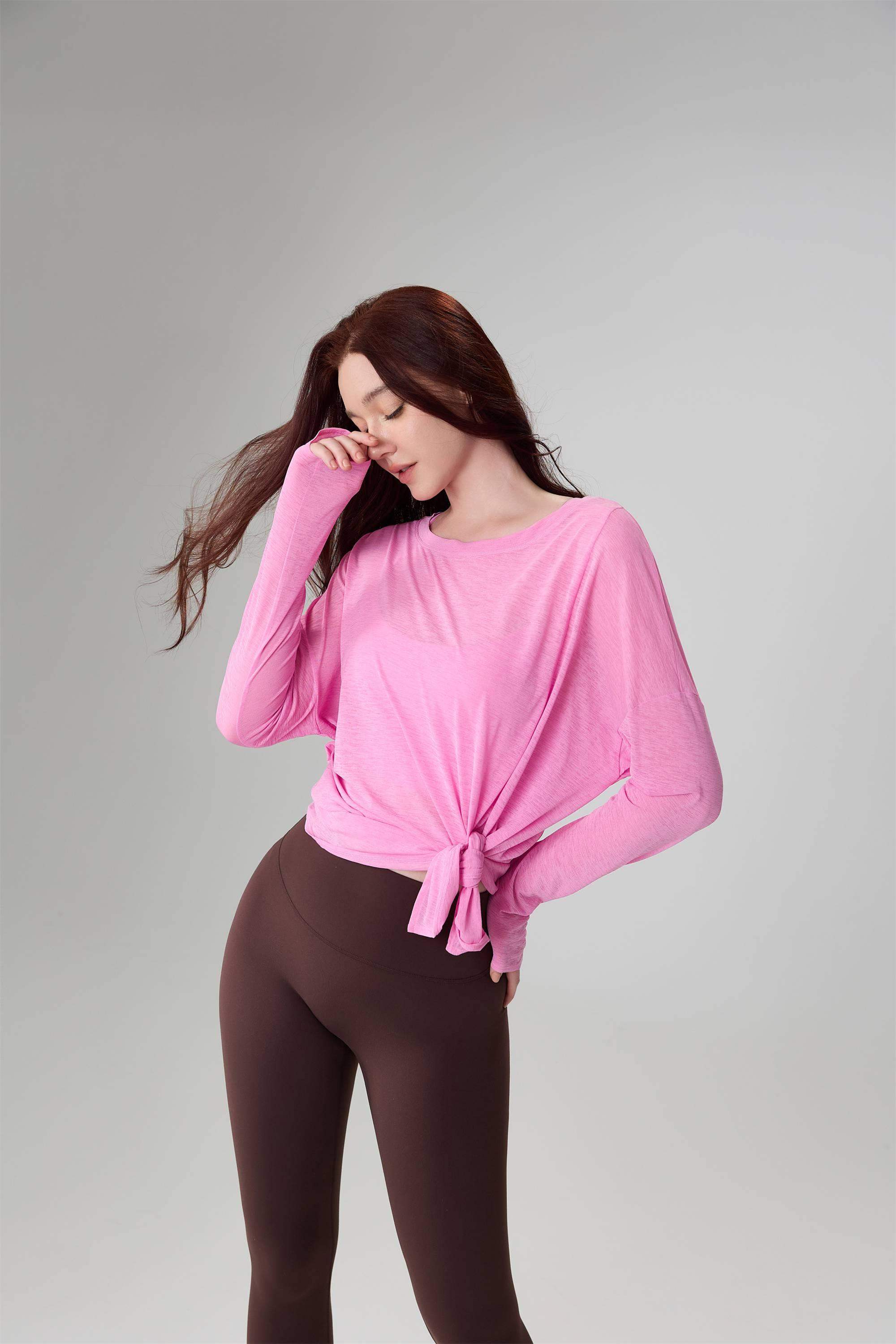 Atmungsaktives Sporttop aus Flammgarn mit lockerer Passform