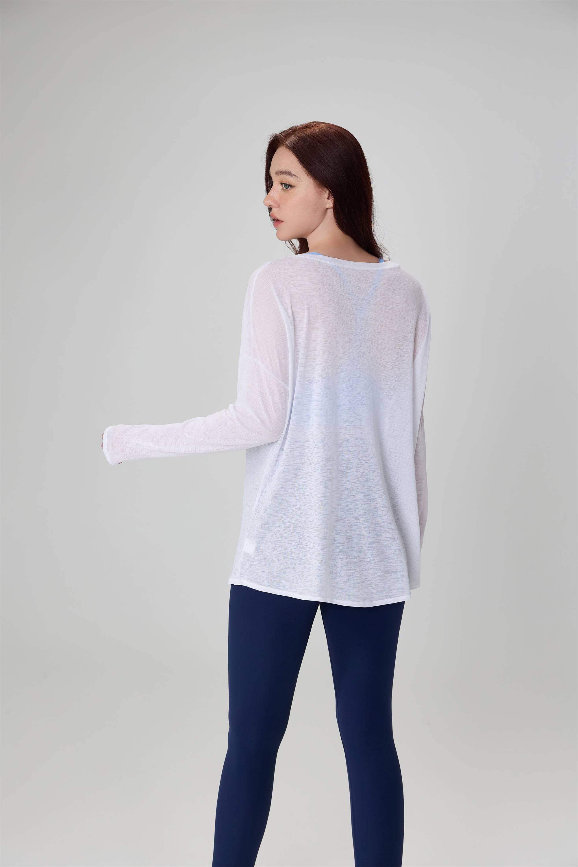 Atmungsaktives Sporttop aus Flammgarn mit lockerer Passform