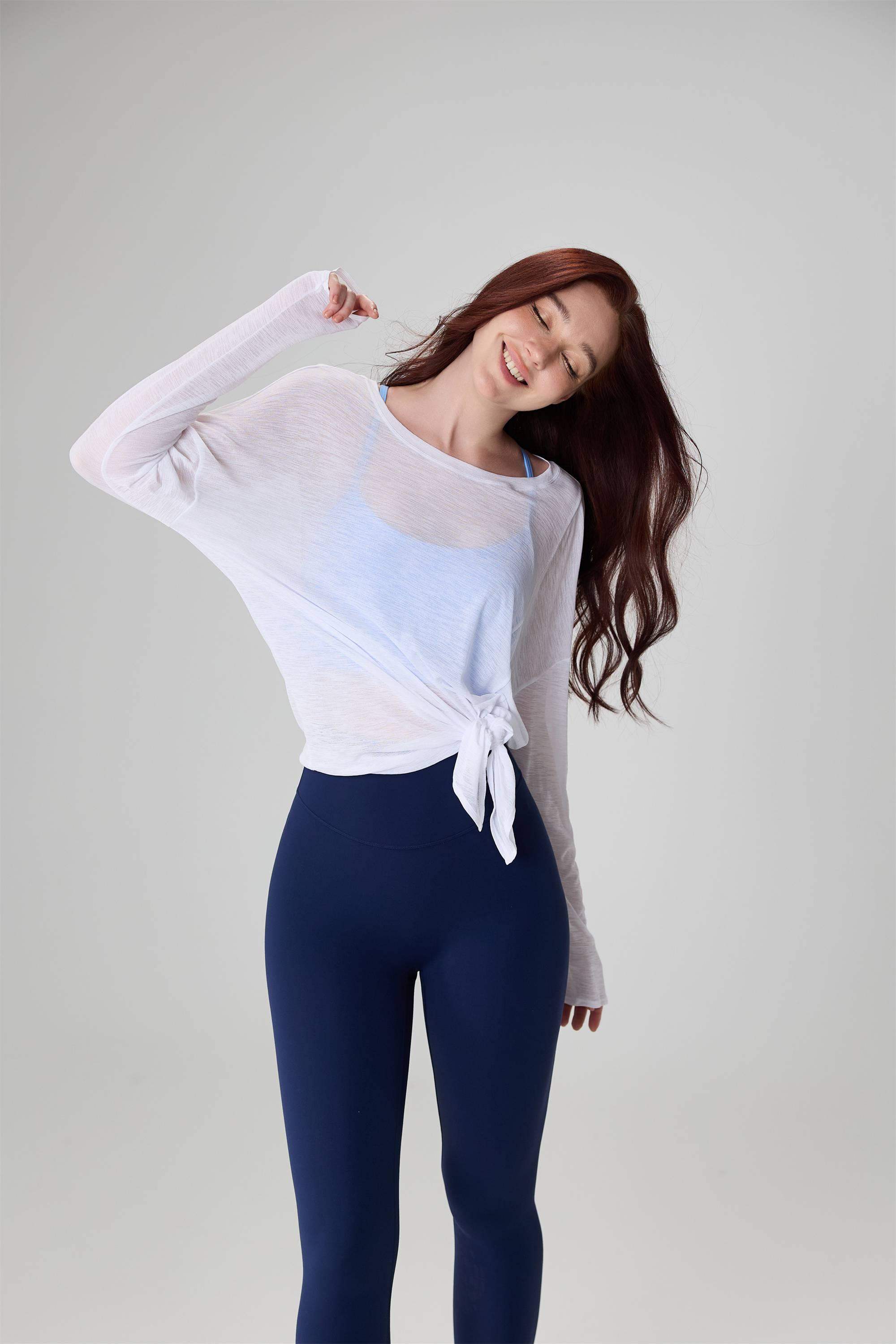 Atmungsaktives Sporttop aus Flammgarn mit lockerer Passform