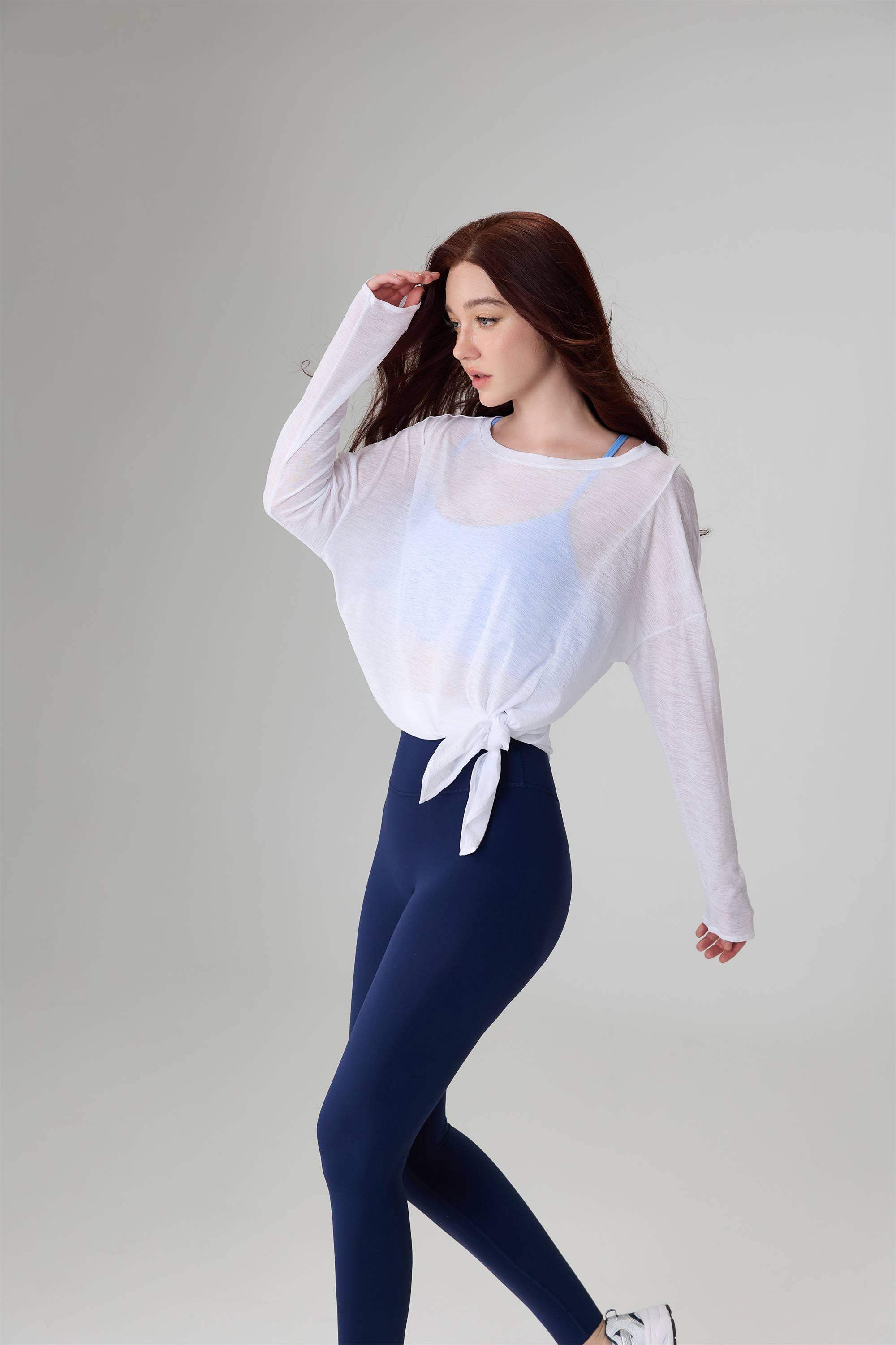 Atmungsaktives Sporttop aus Flammgarn mit lockerer Passform