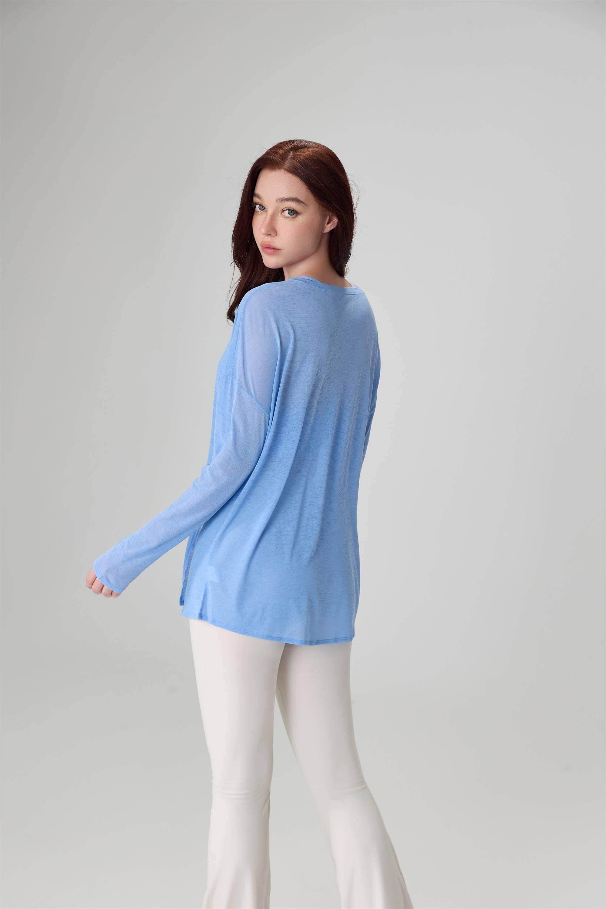 Atmungsaktives Sporttop aus Flammgarn mit lockerer Passform