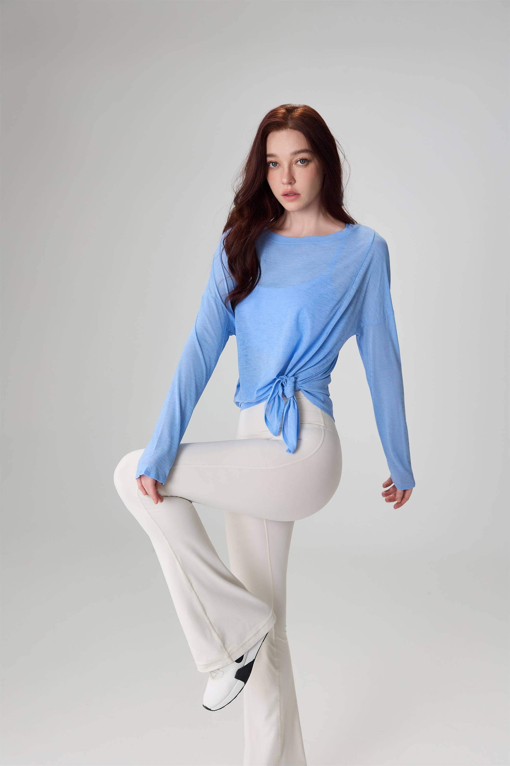 Atmungsaktives Sporttop aus Flammgarn mit lockerer Passform