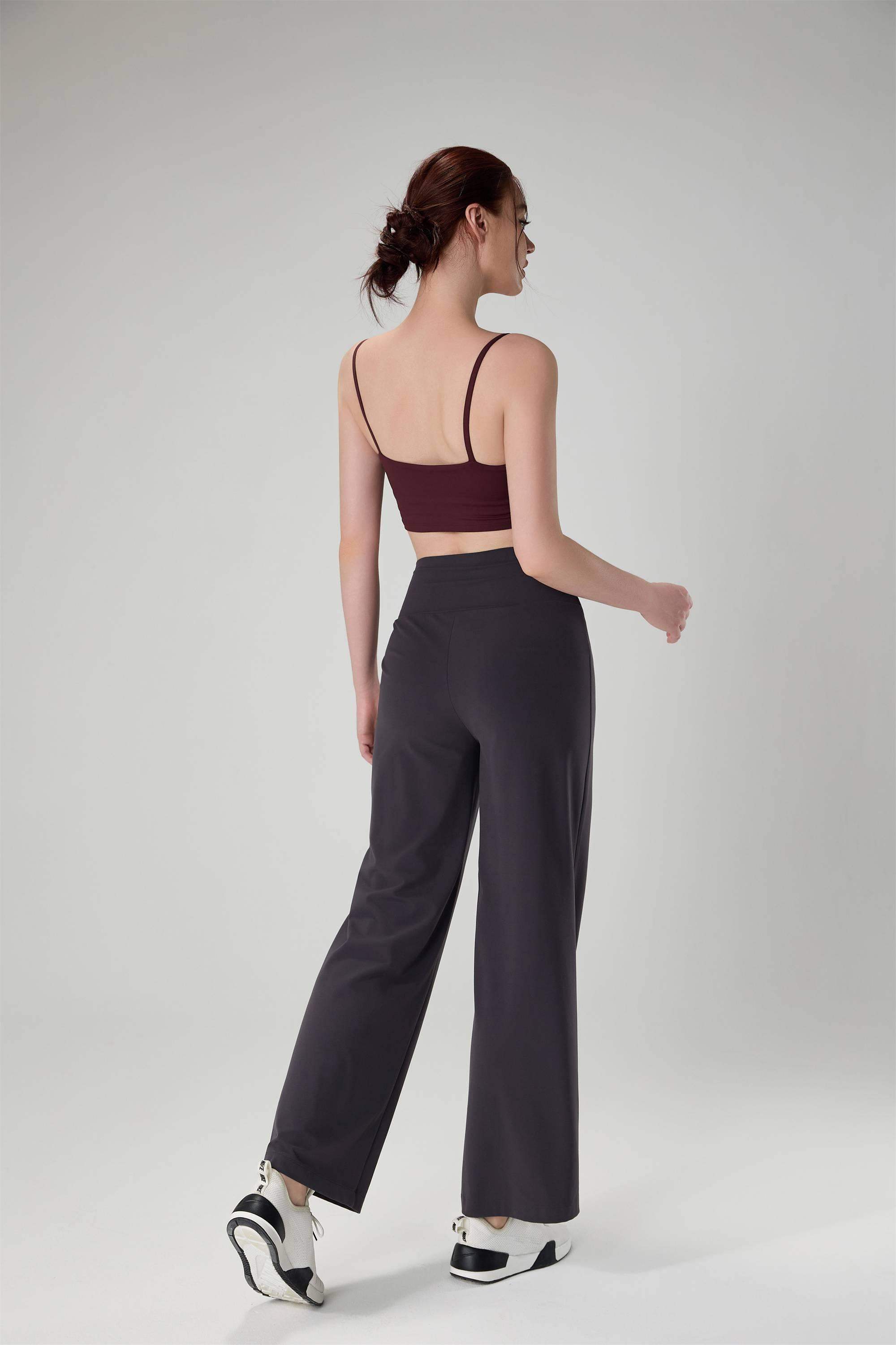 Yogahose mit hoher Taille und weitem Bein