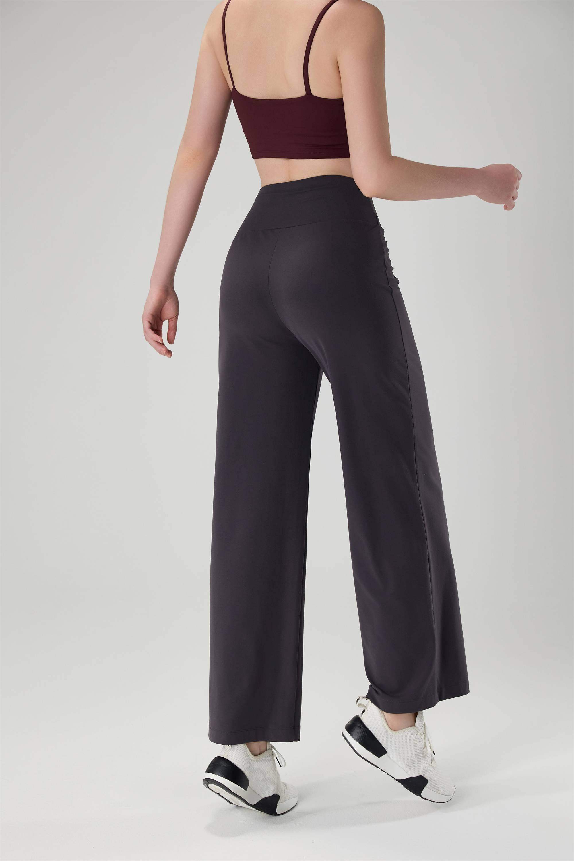 Yogahose mit hoher Taille und weitem Bein