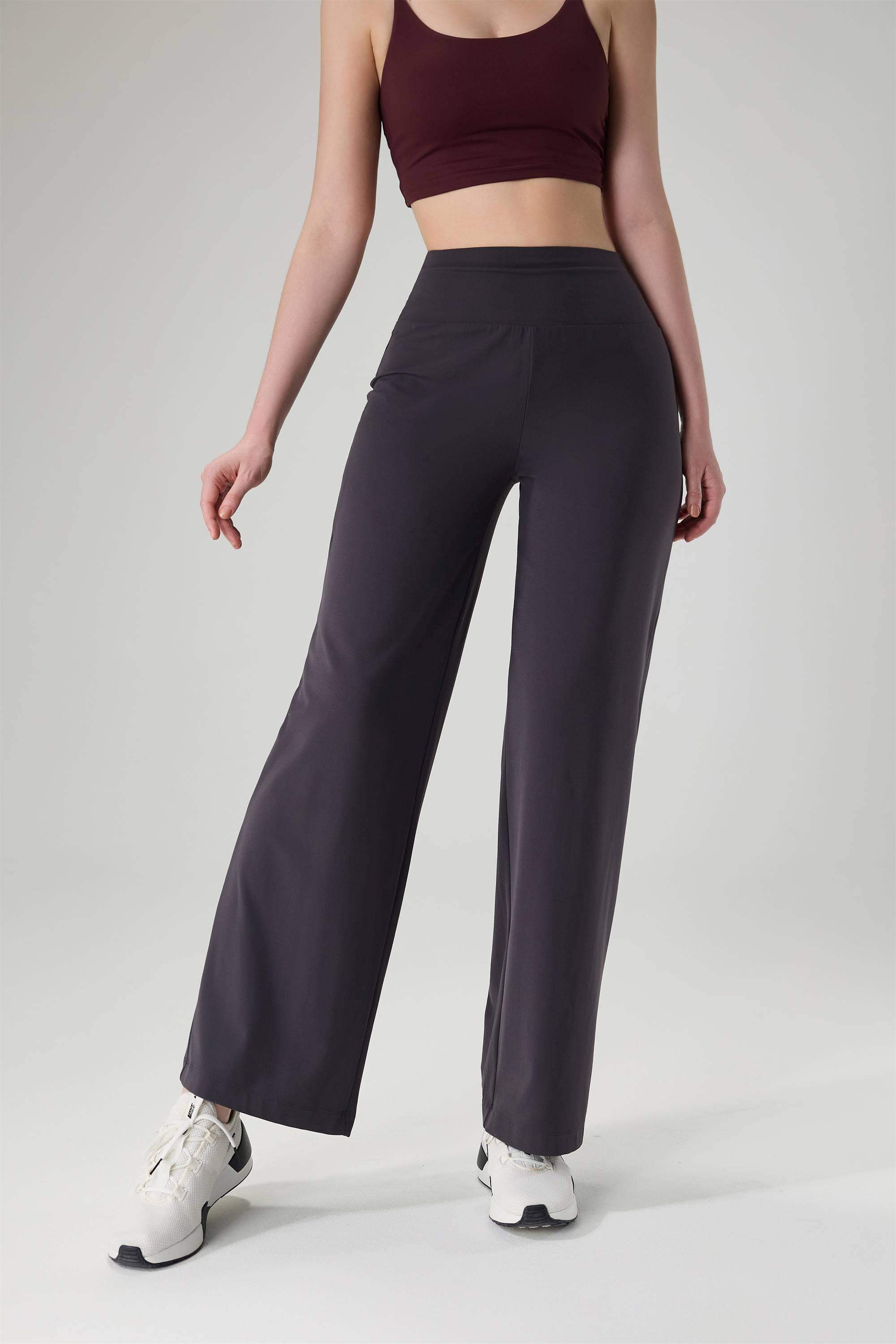Yogahose mit hoher Taille und weitem Bein