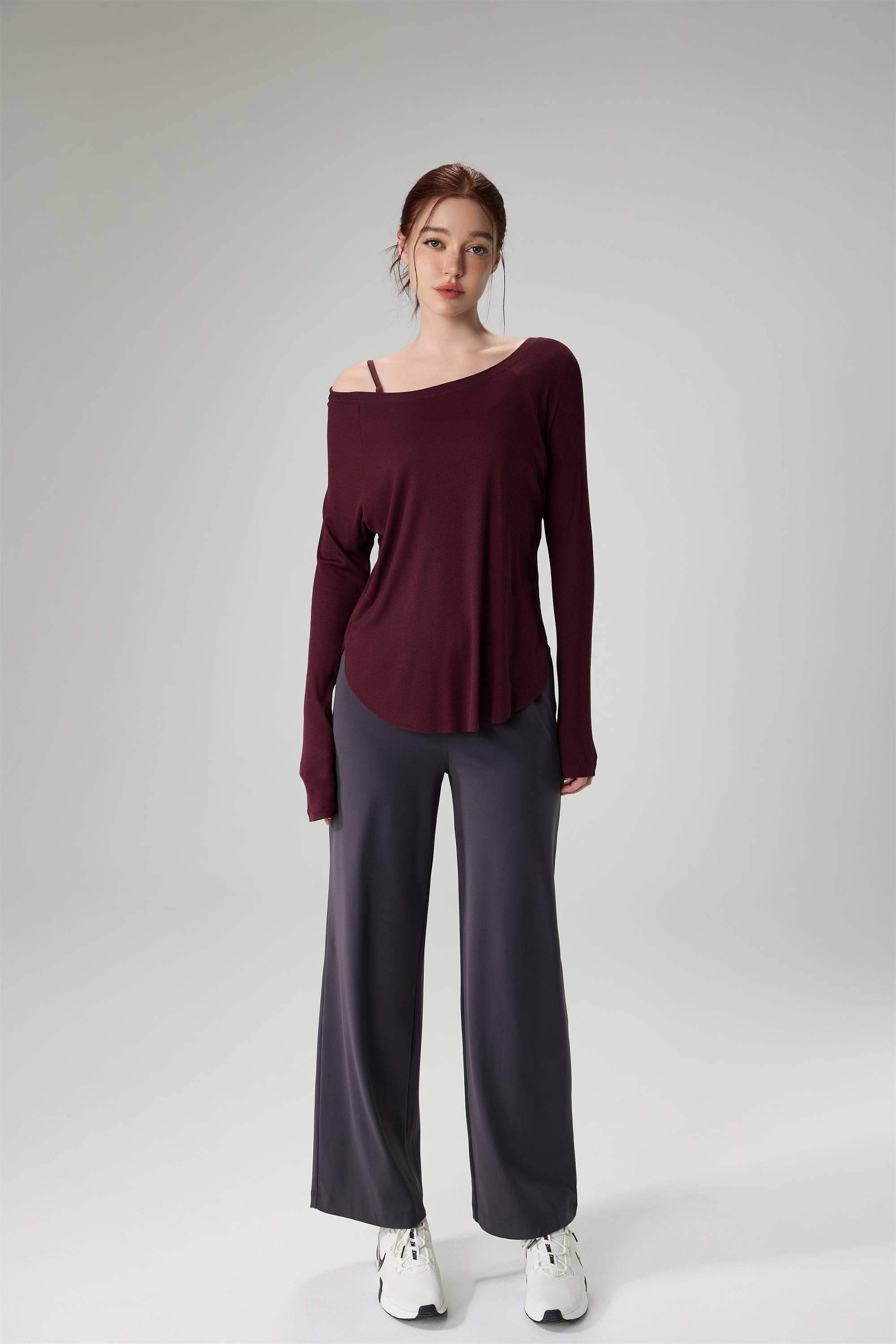 Atmungsaktives Sporttop aus Flammgarn mit lockerer Passform