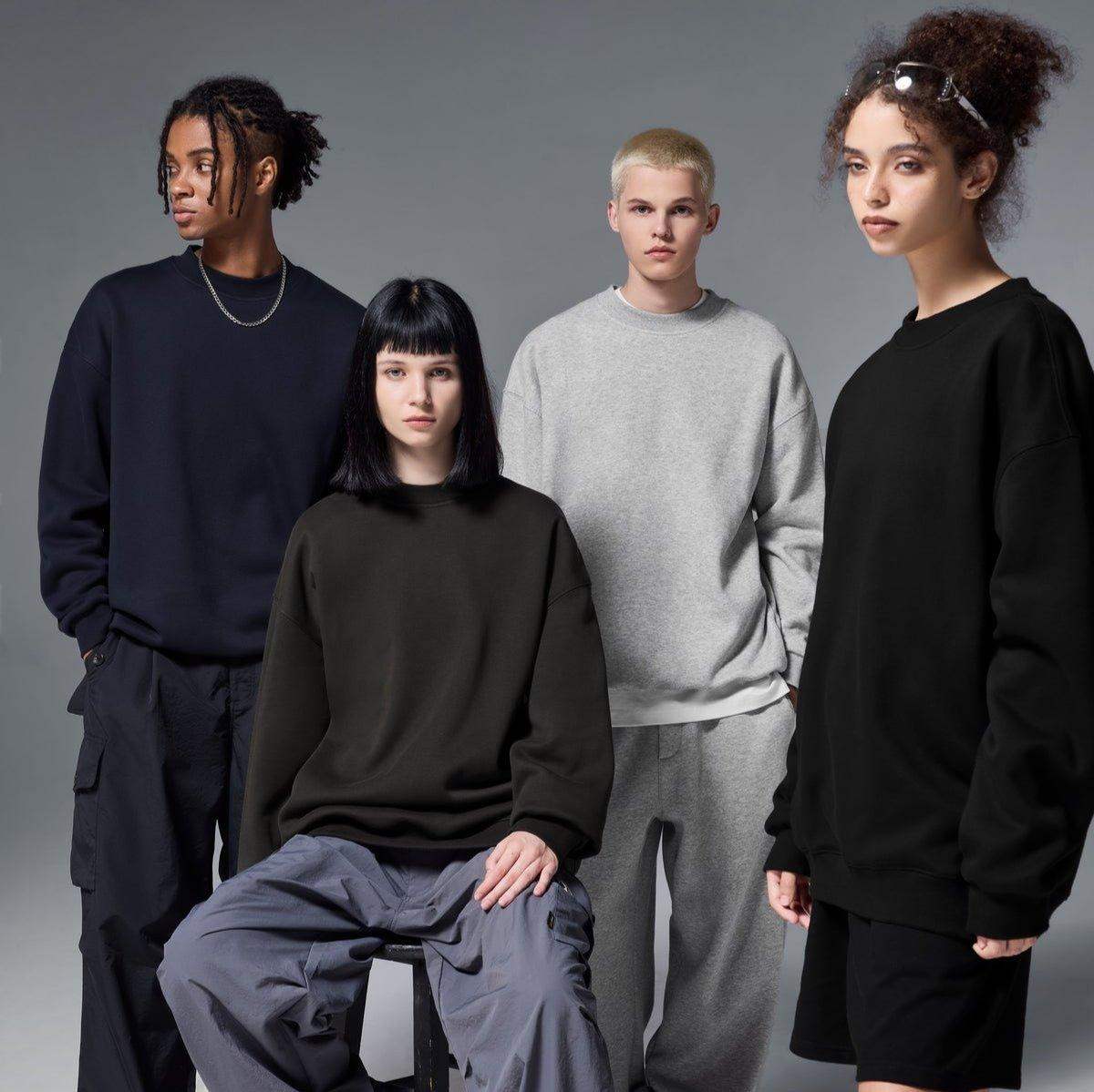 Sweatshirt mit Rundhalsausschnitt und Flammen-Fleece