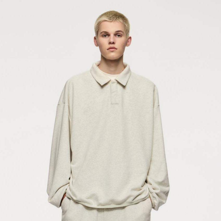 Fleecepullover mit Kragen