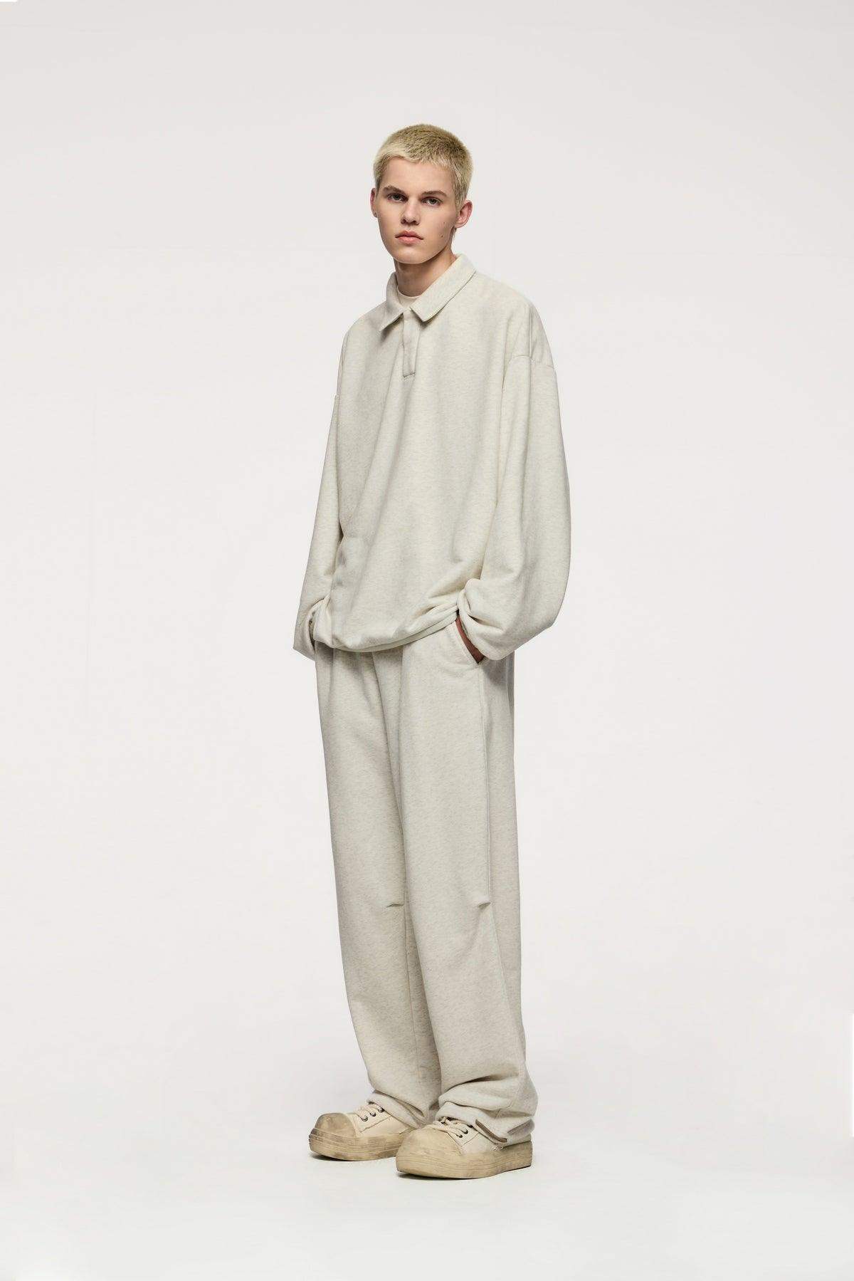 Fleecepullover mit Kragen