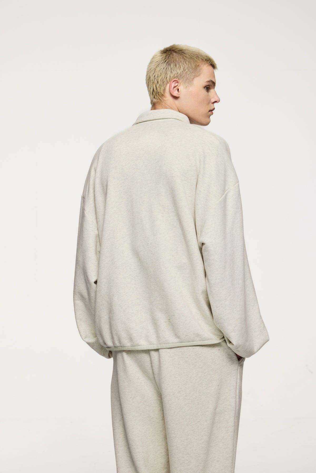 Fleecepullover mit Kragen