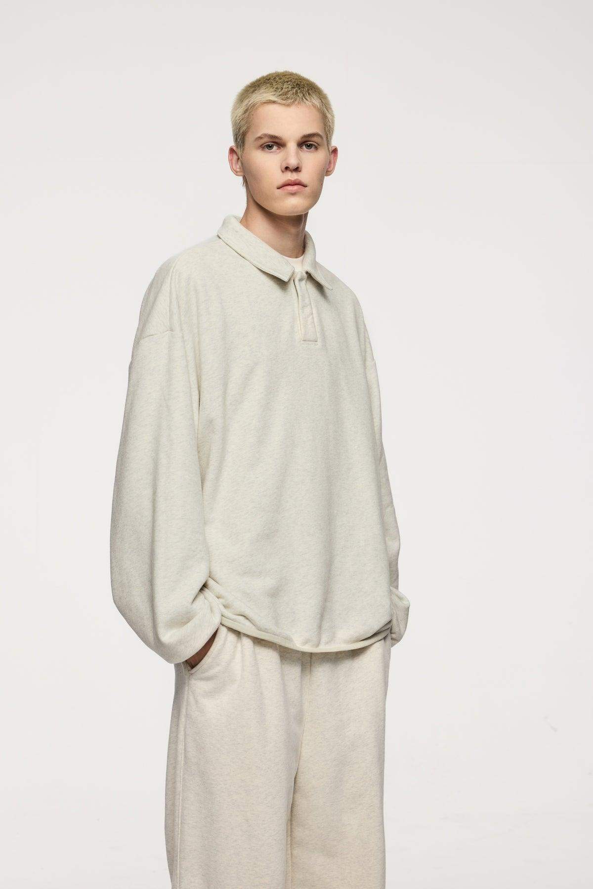 Fleecepullover mit Kragen