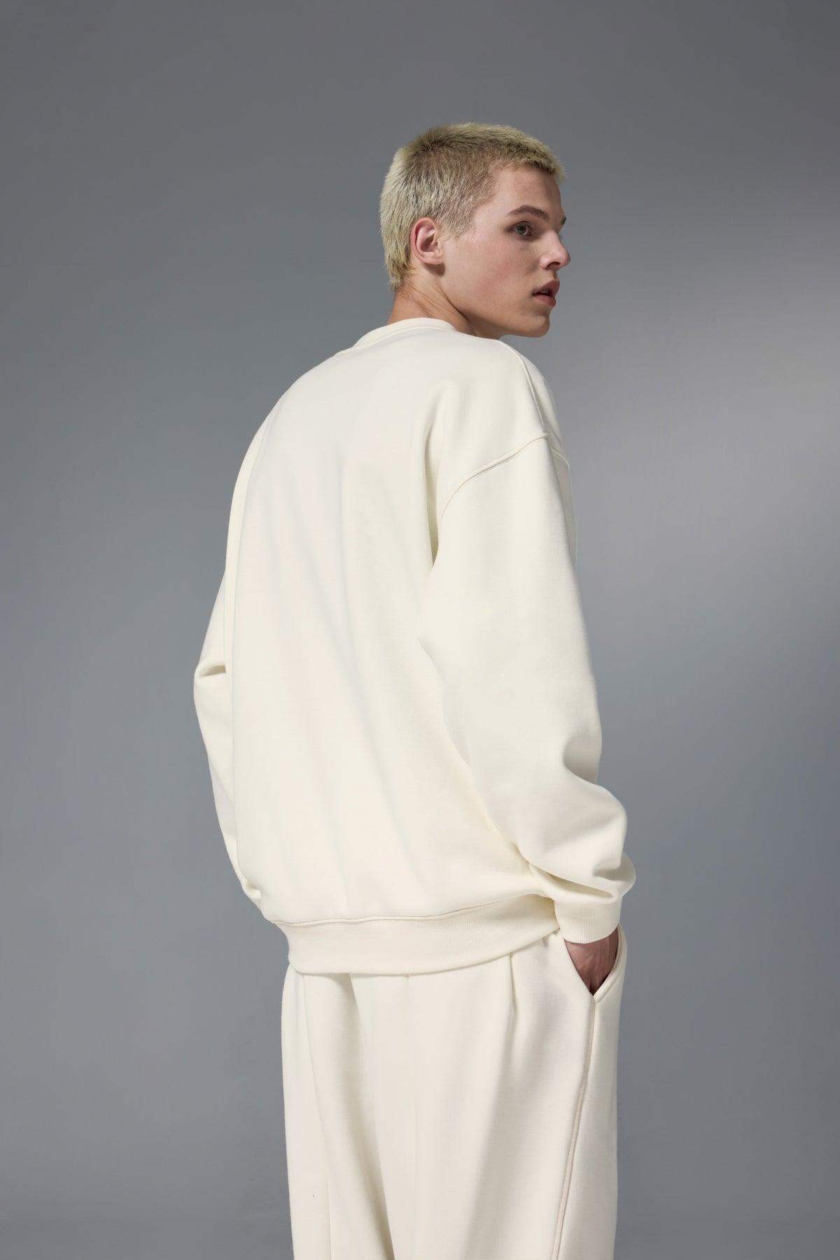 Sweatshirt mit Rundhalsausschnitt und Flammen-Fleece