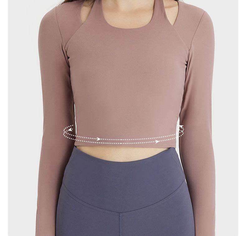 Neckholder-Yoga-Langarmshirt