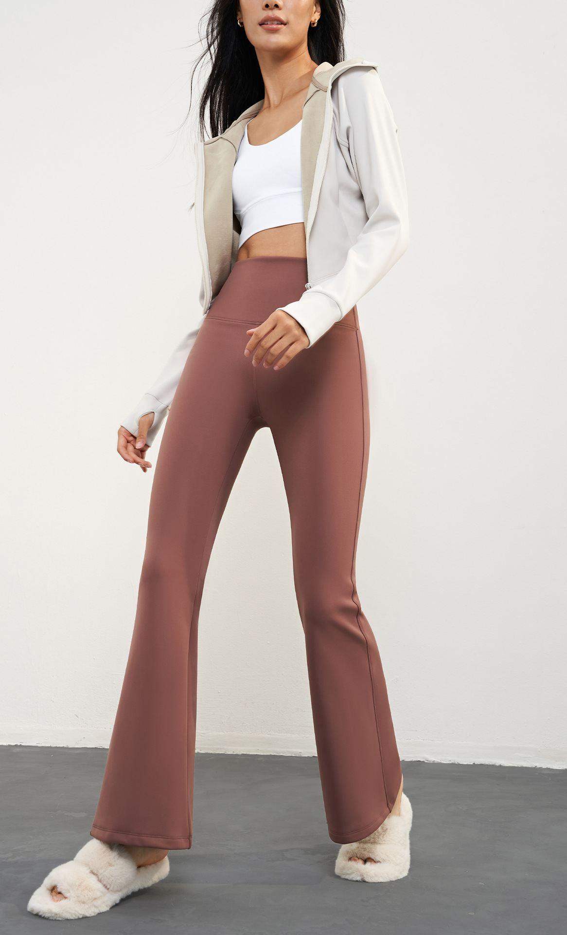 Flare-Leggings mit Fleece-Futter