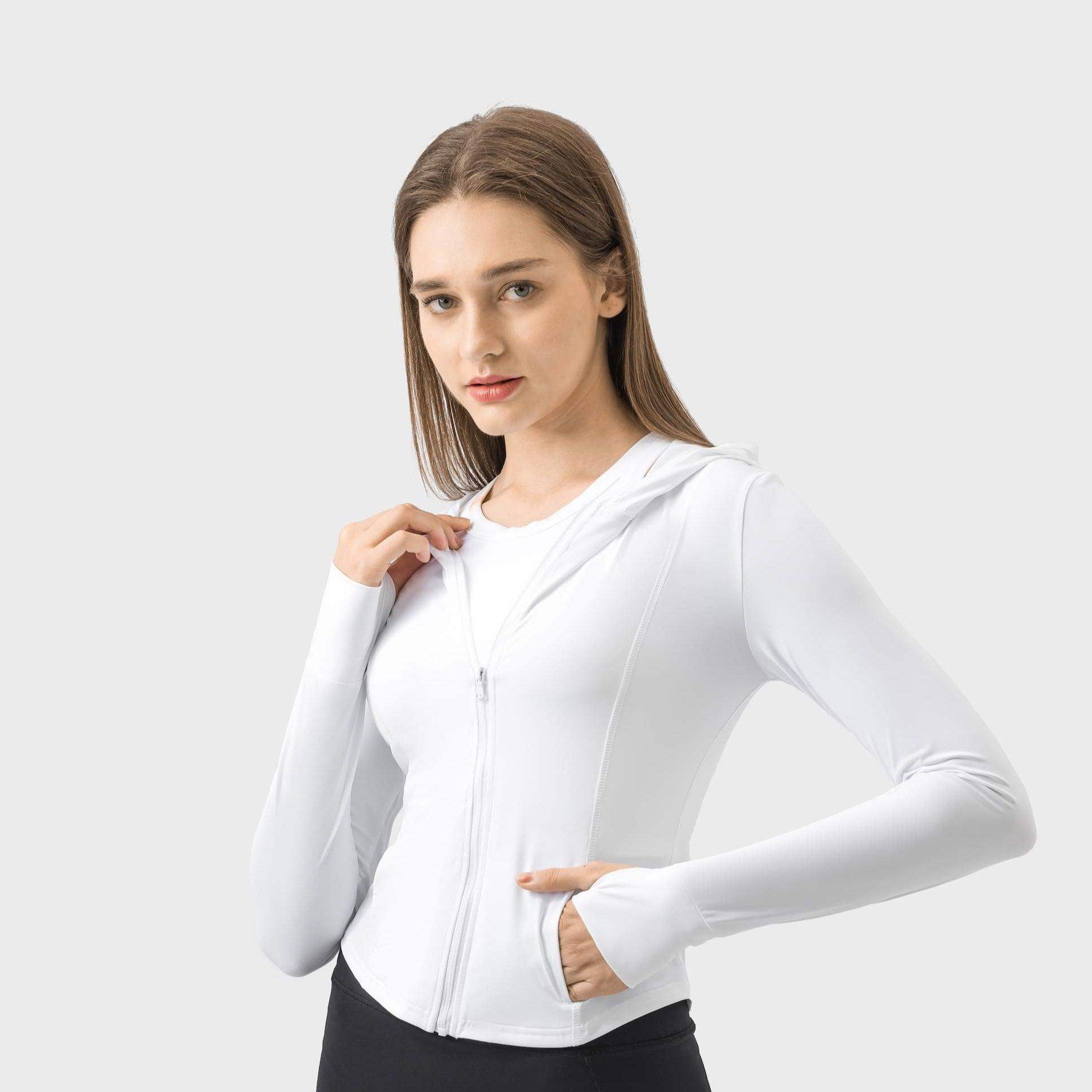 Sonnenschutzkleidung mit schmaler Passform und Kapuze