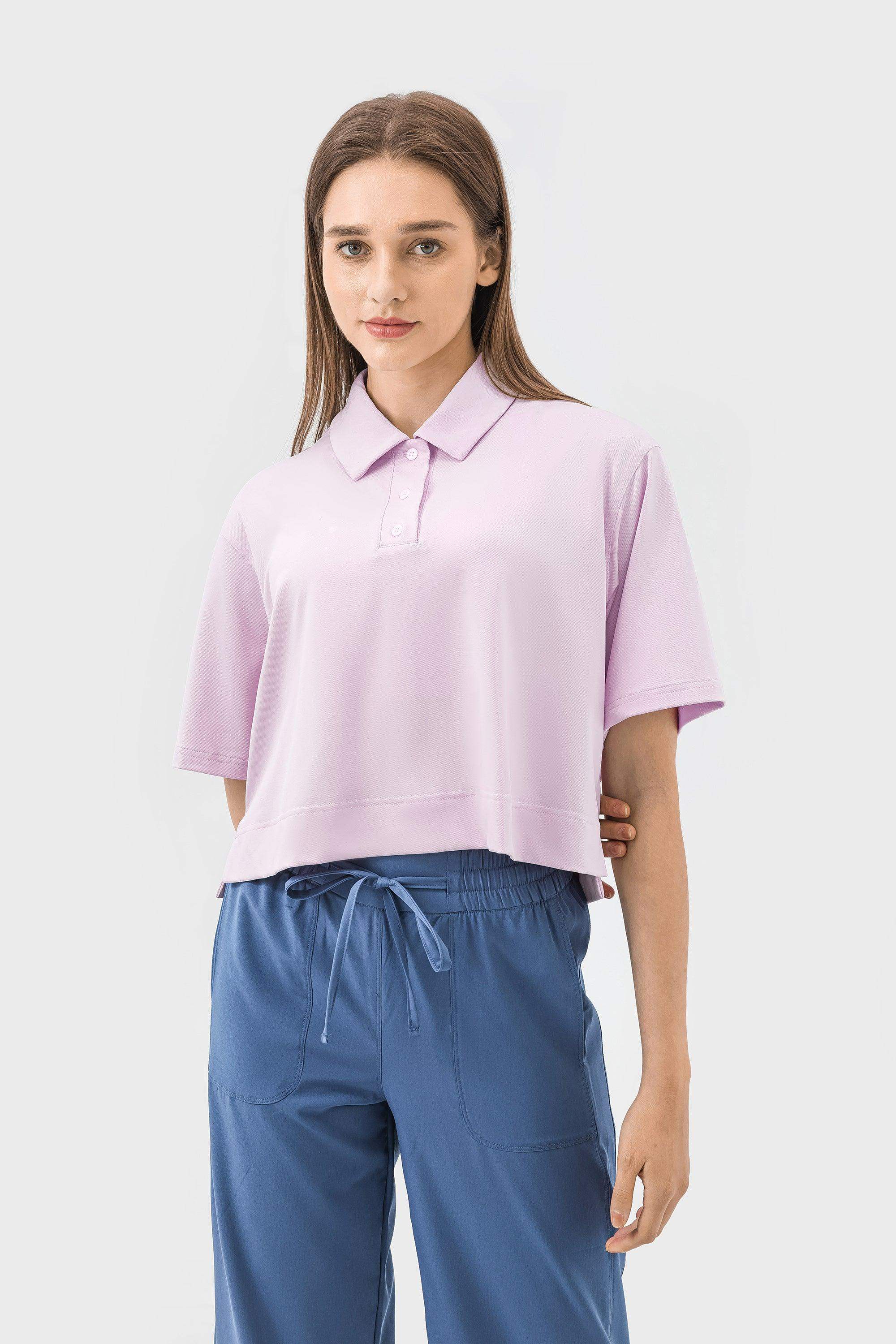 Schnelltrocknendes, atmungsaktives Poloshirt mit lockerer Passform