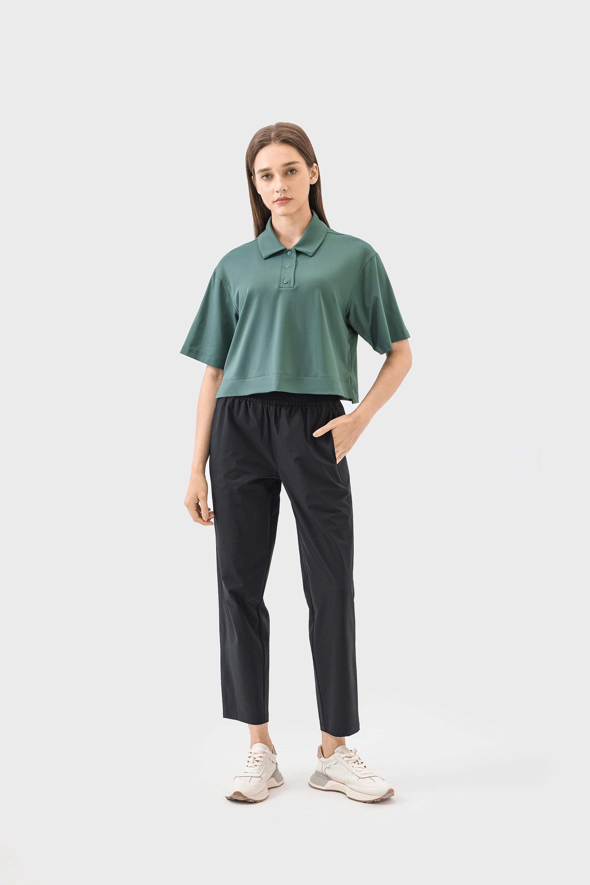 Schnelltrocknendes, atmungsaktives Poloshirt mit lockerer Passform