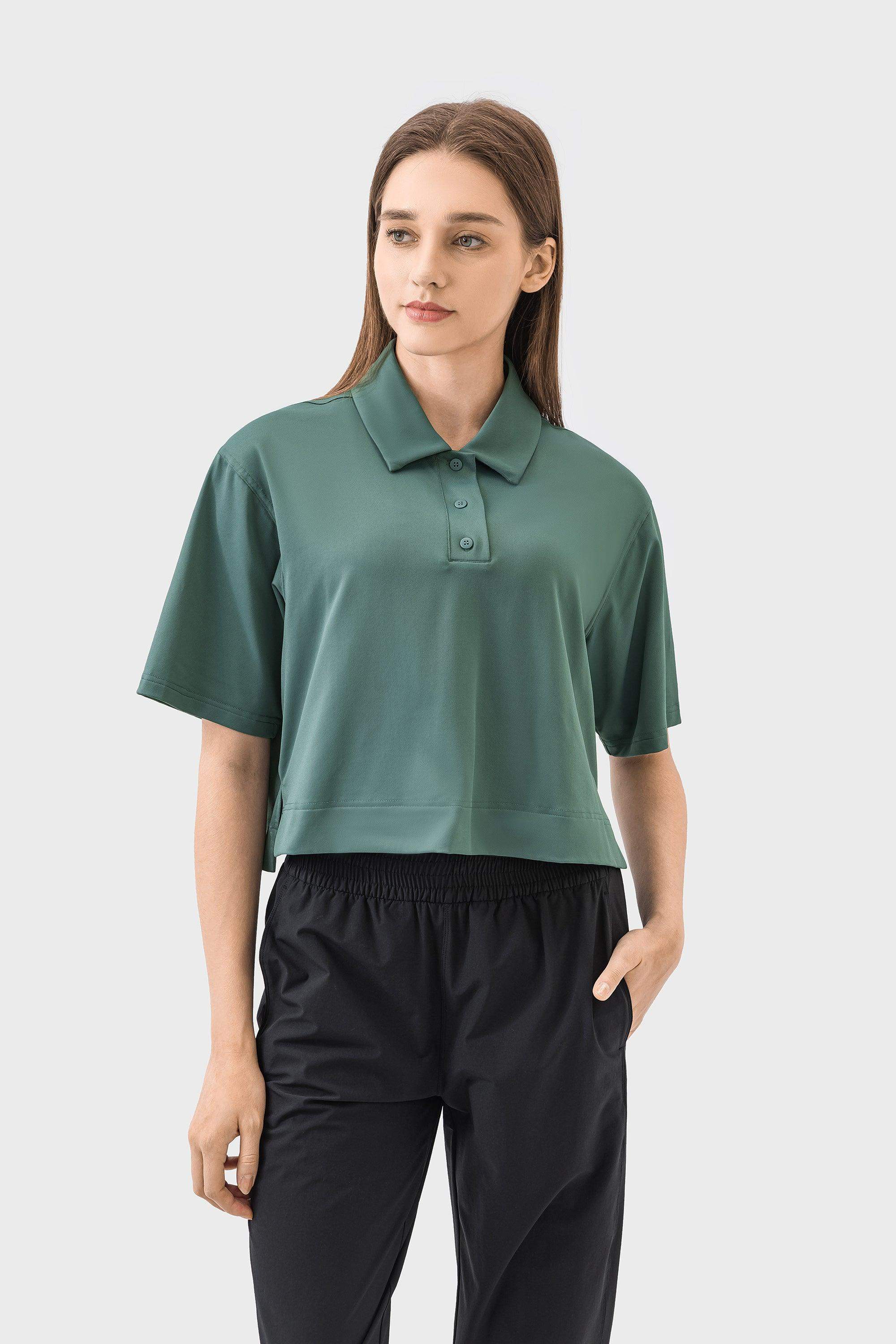 Schnelltrocknendes, atmungsaktives Poloshirt mit lockerer Passform