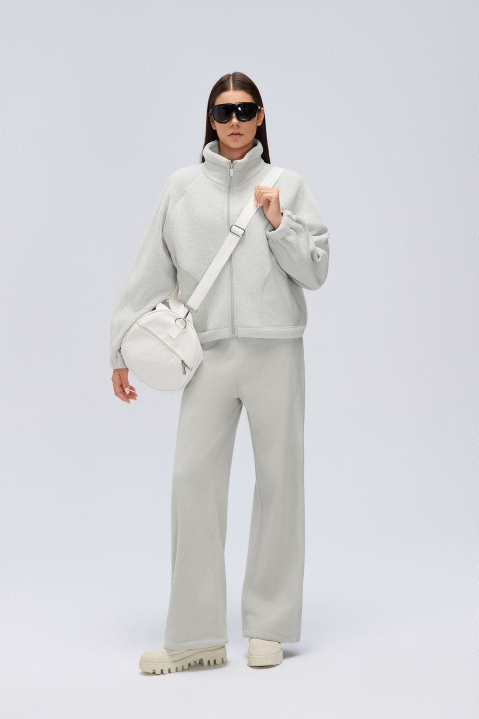 Women's Fleece-Lined Stand-Collar Thermal Jacket