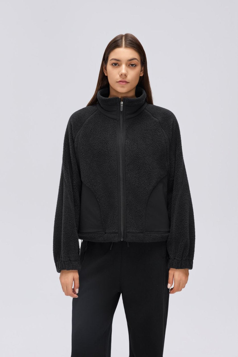 Women's Fleece-Lined Stand-Collar Thermal Jacket
