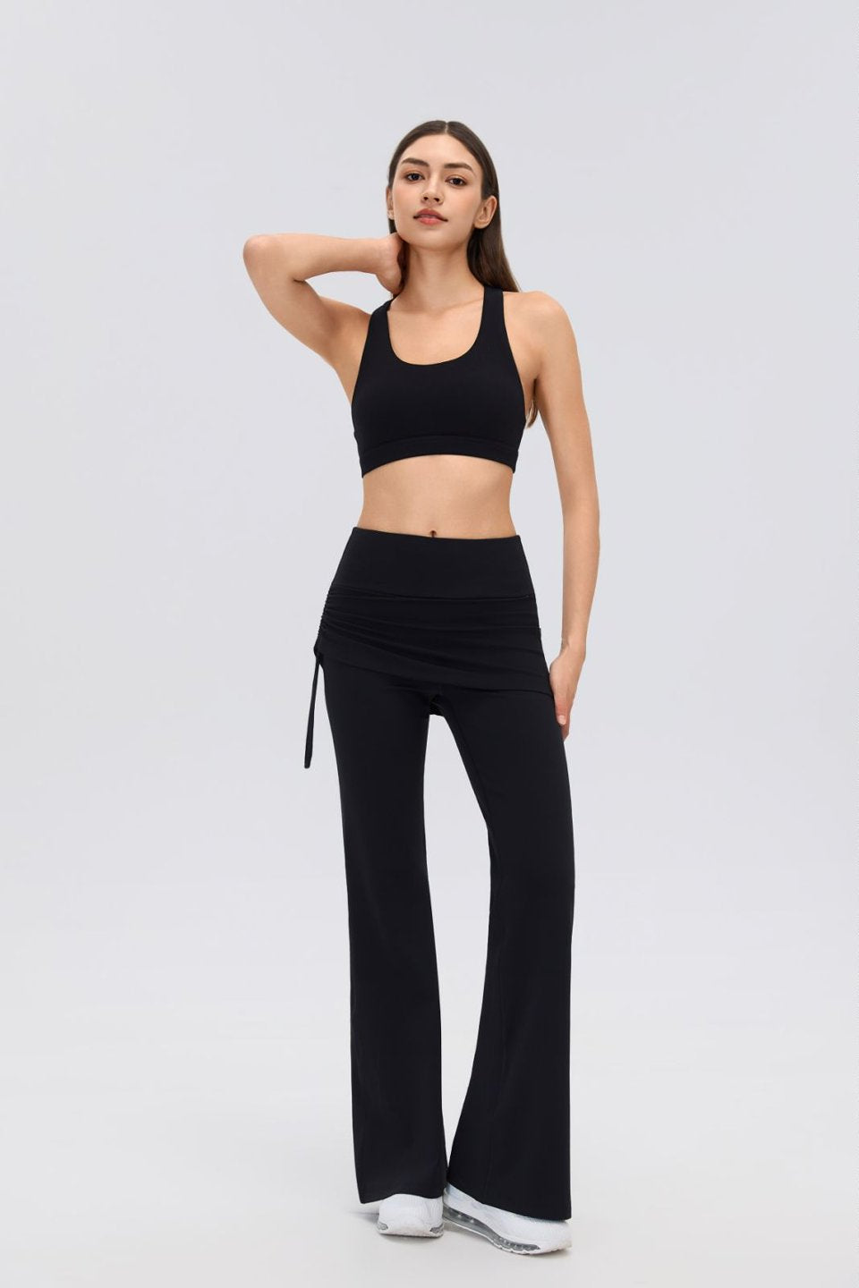 Women's Sports Bra and Flare Leggings Set