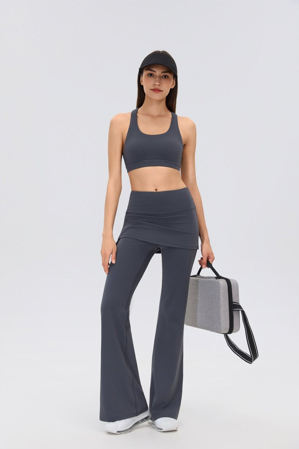 Women's Sports Bra and Flare Leggings Set