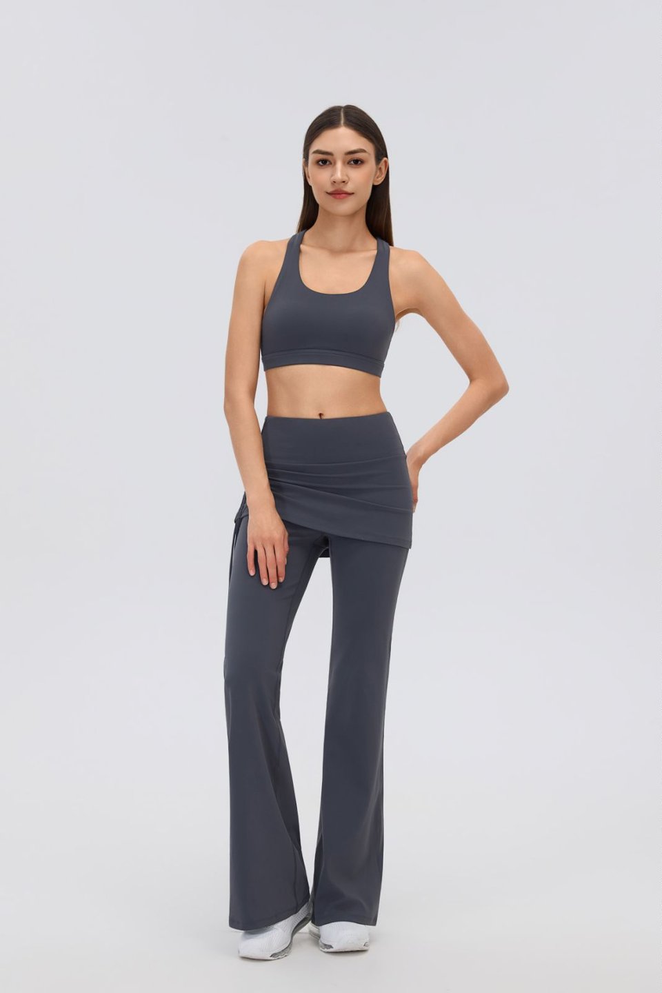 Women's Sports Bra and Flare Leggings Set