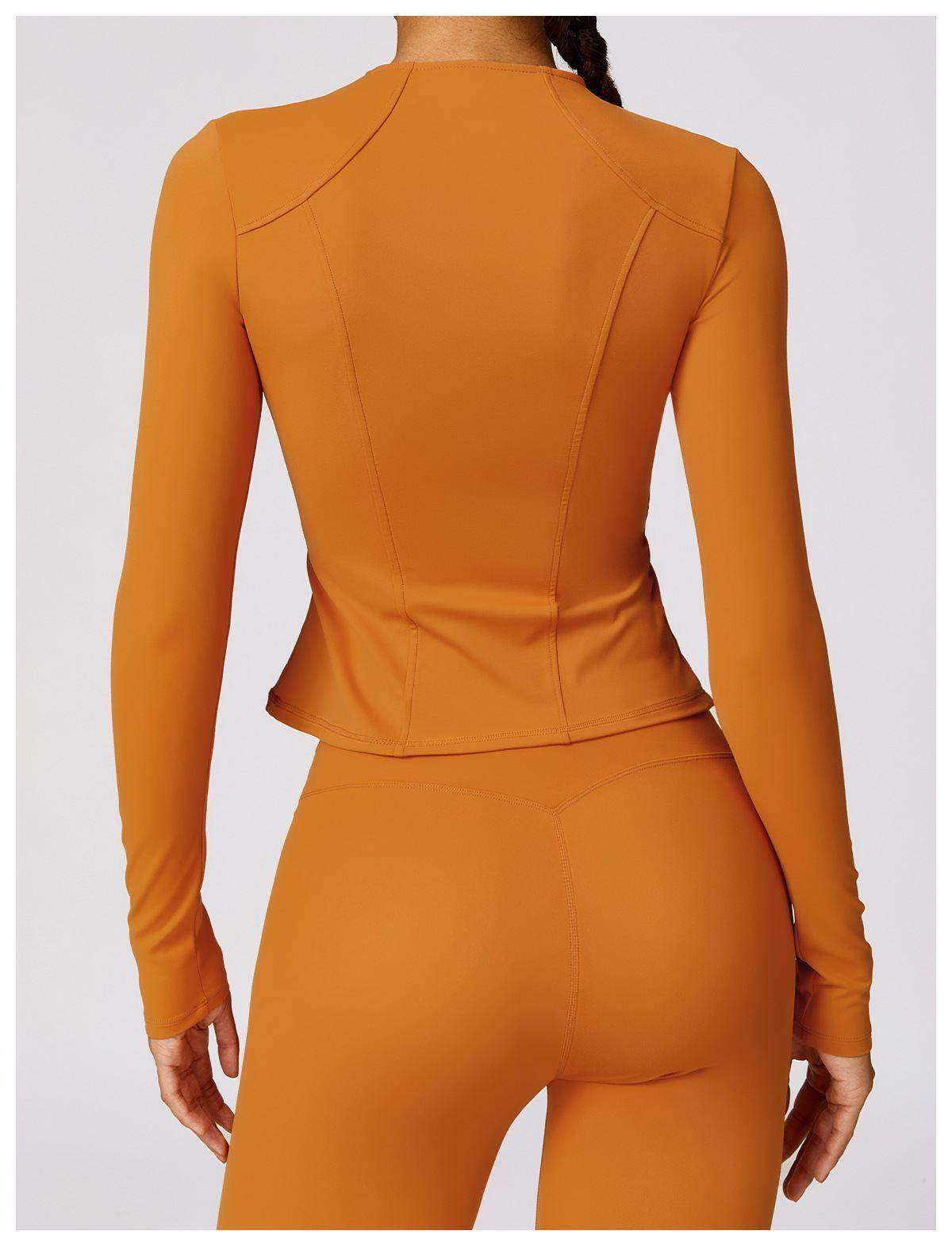 Langarm-Oberteil mit halbem Reißverschluss für Damen